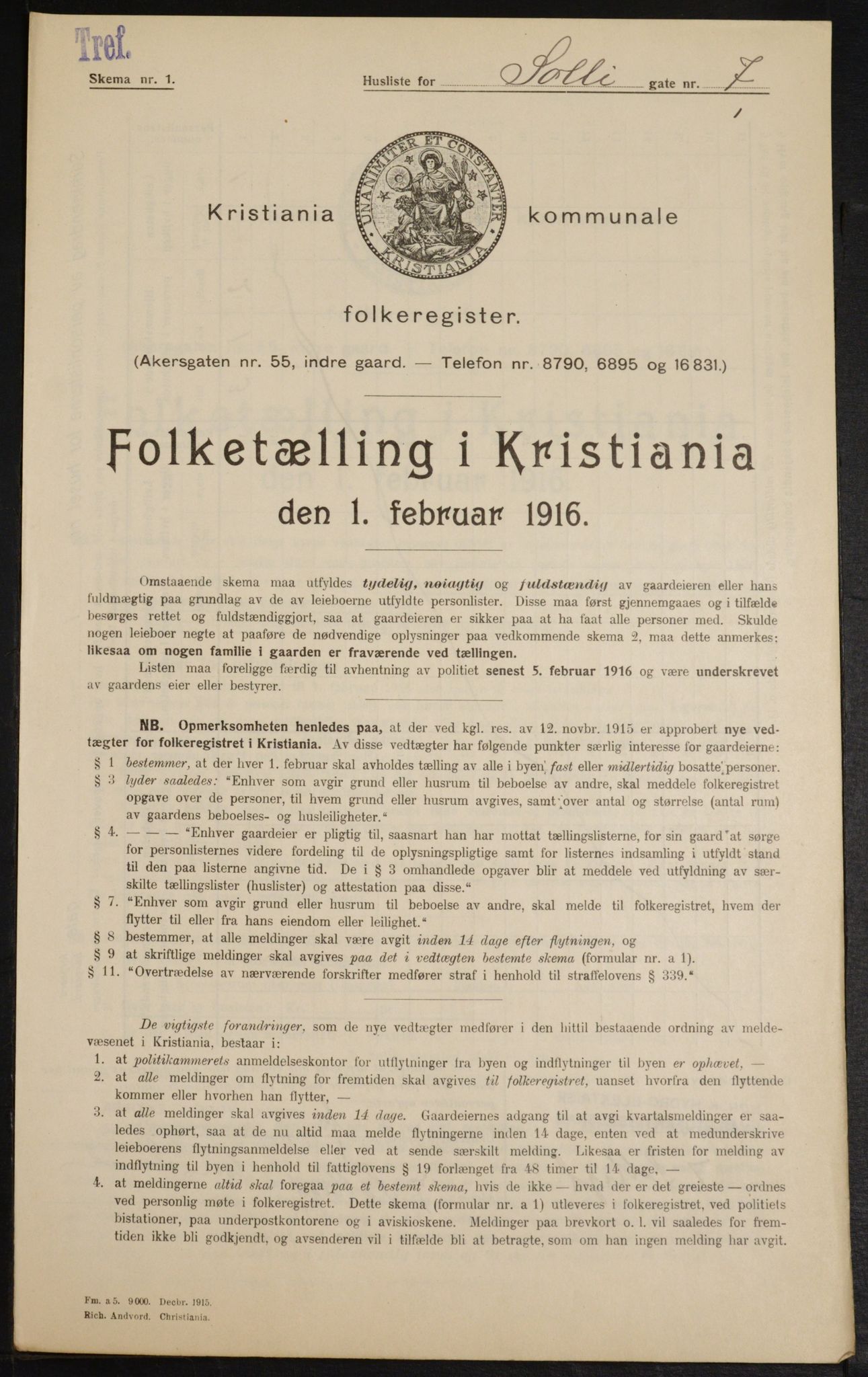 OBA, Municipal Census 1916 for Kristiania, 1916, p. 102196