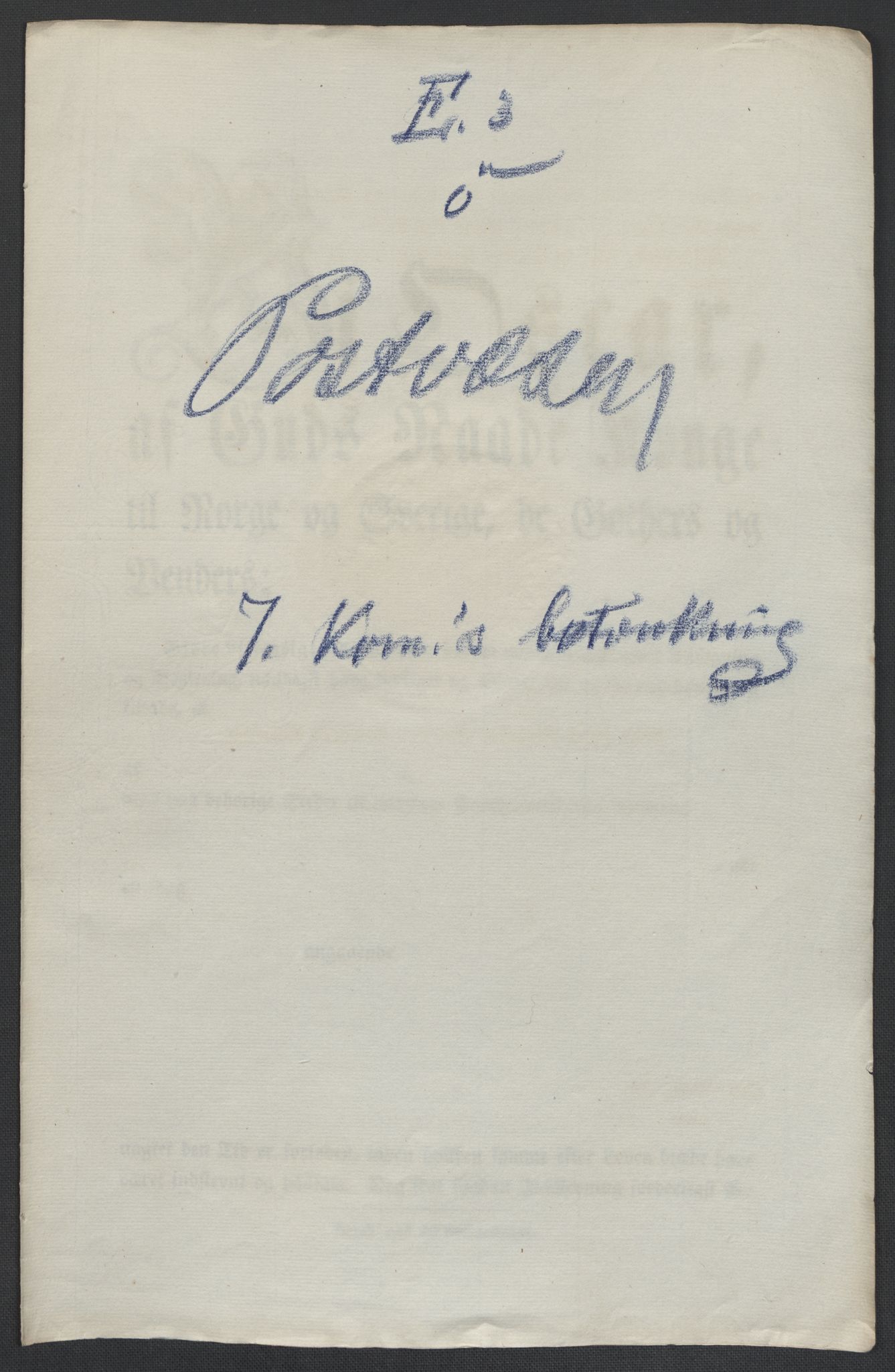 Christie, Wilhelm Frimann Koren, RA/PA-0014/F/L0005: Christies dokumenter fra Stortinget, 1815-1816, p. 626