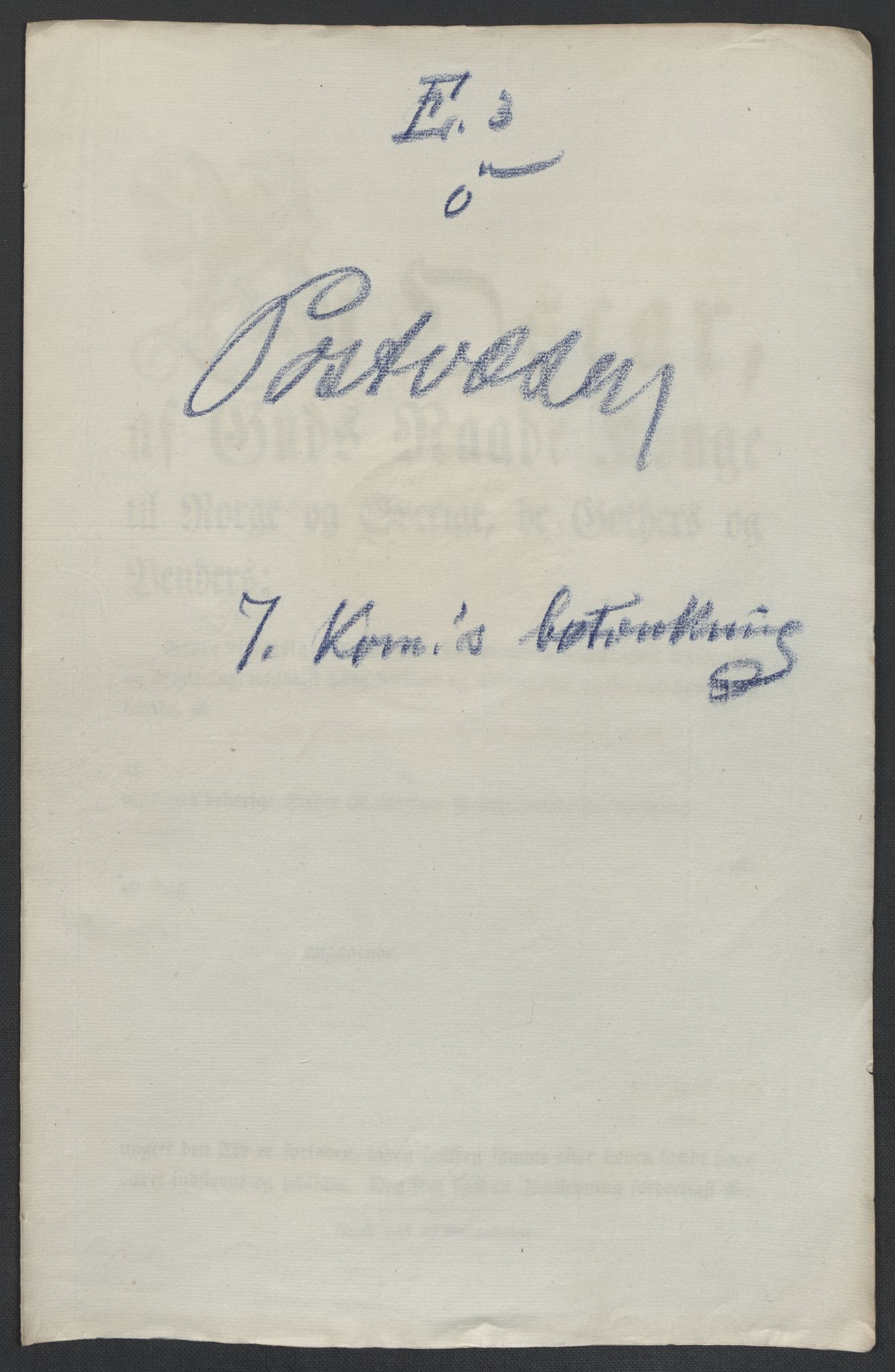 Christie, Wilhelm Frimann Koren, AV/RA-PA-0014/F/L0005: Christies dokumenter fra Stortinget, 1815-1816, p. 626