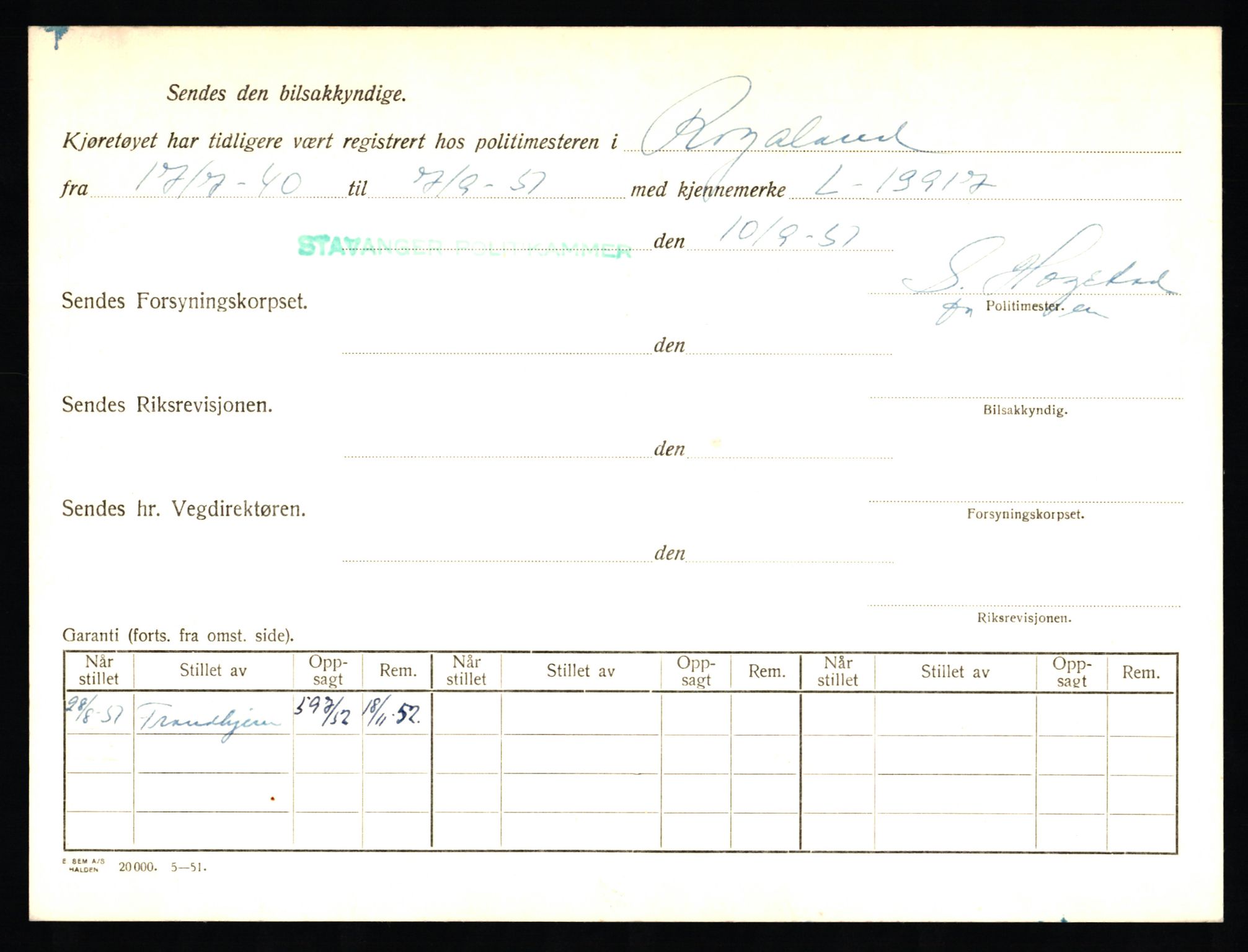 Stavanger trafikkstasjon, SAST/A-101942/0/F/L0014: L-5080 - L-5499, 1930-1971, p. 184