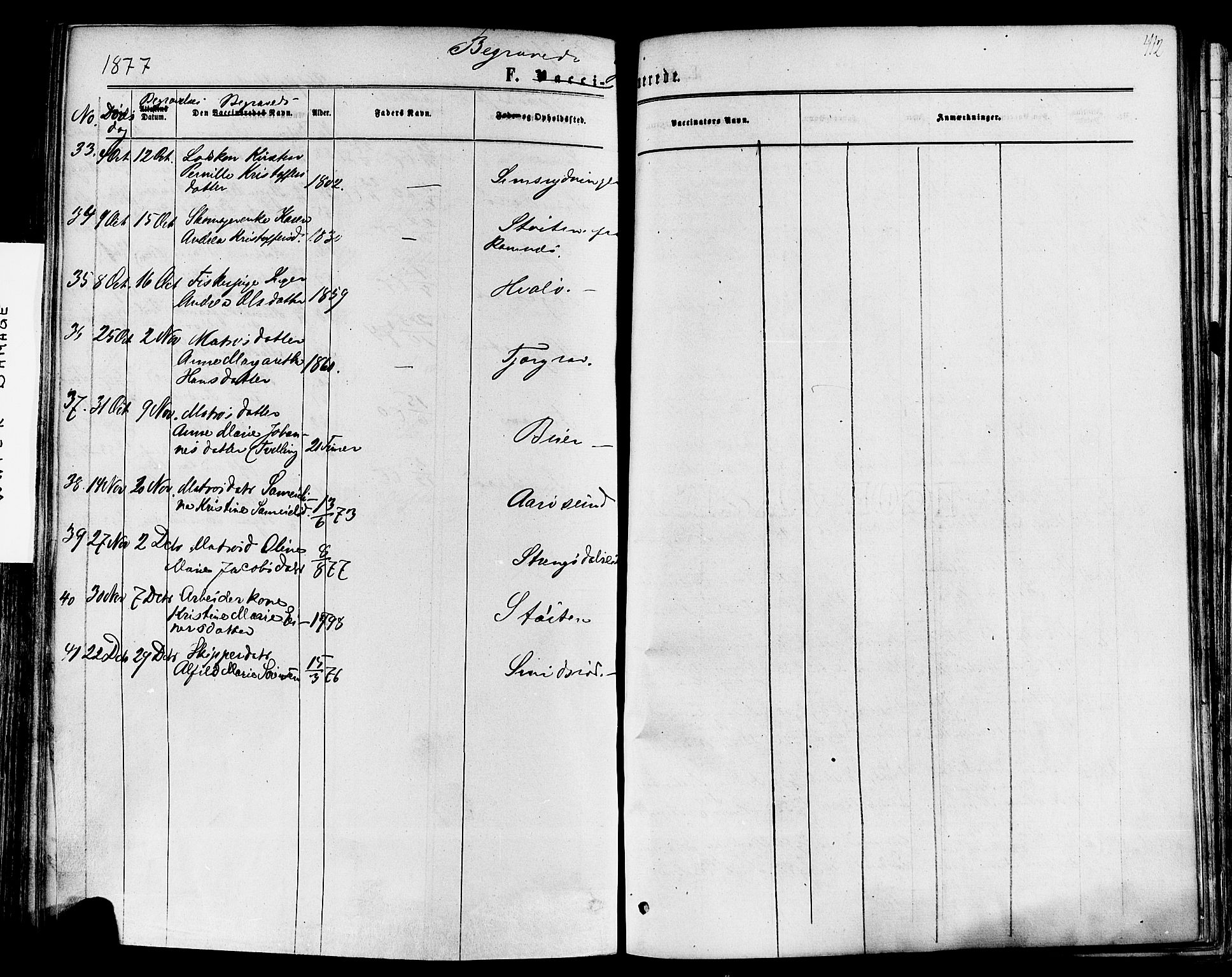 Nøtterøy kirkebøker, AV/SAKO-A-354/F/Fa/L0007: Parish register (official) no. I 7, 1865-1877, p. 412