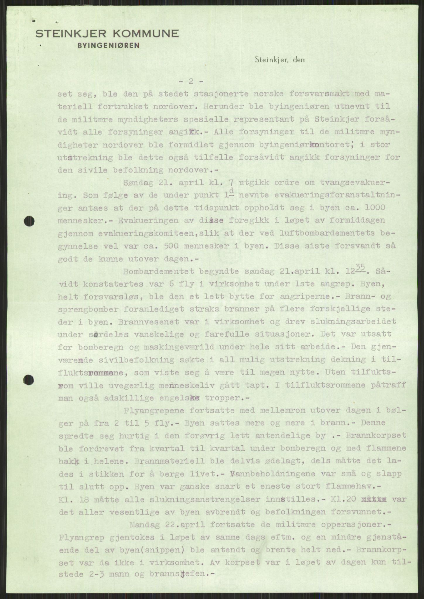 Forsvaret, Forsvarets krigshistoriske avdeling, AV/RA-RAFA-2017/Y/Ya/L0016: II-C-11-31 - Fylkesmenn.  Rapporter om krigsbegivenhetene 1940., 1940, p. 577