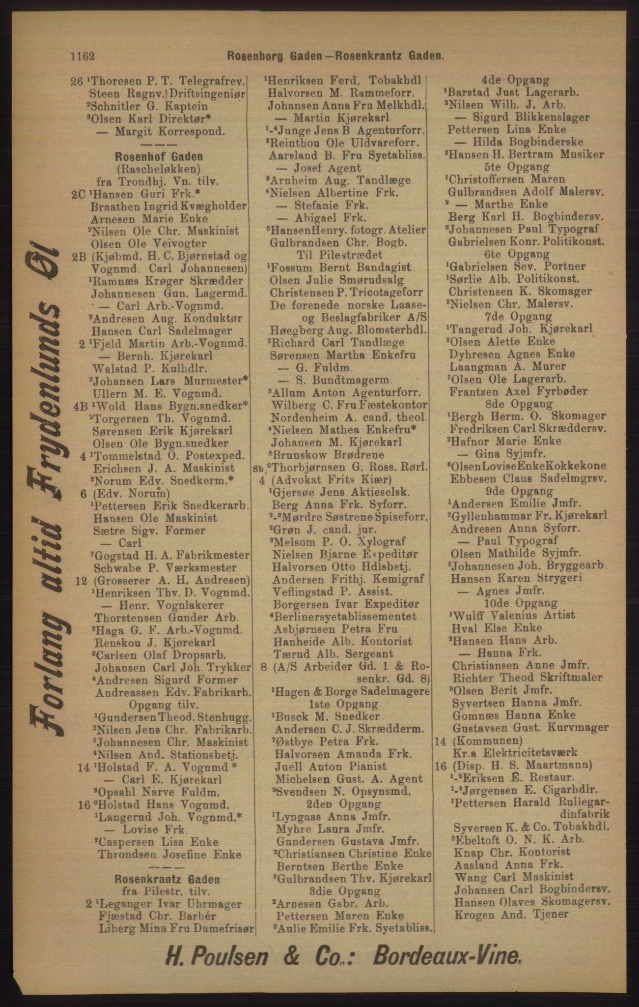 Kristiania/Oslo adressebok, PUBL/-, 1905, p. 1162