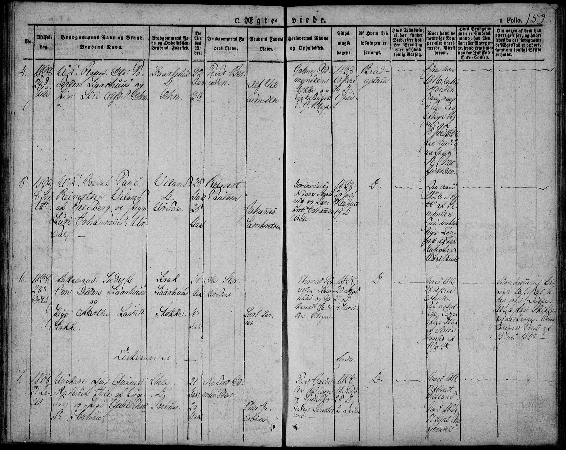 Skjold sokneprestkontor, AV/SAST-A-101847/H/Ha/Haa/L0005: Parish register (official) no. A 5, 1830-1856, p. 159