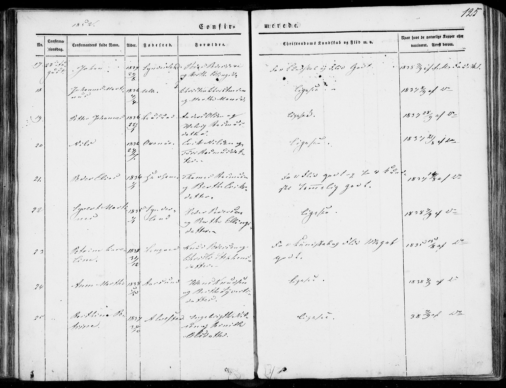 Ministerialprotokoller, klokkerbøker og fødselsregistre - Møre og Romsdal, SAT/A-1454/536/L0497: Parish register (official) no. 536A06, 1845-1865, p. 125