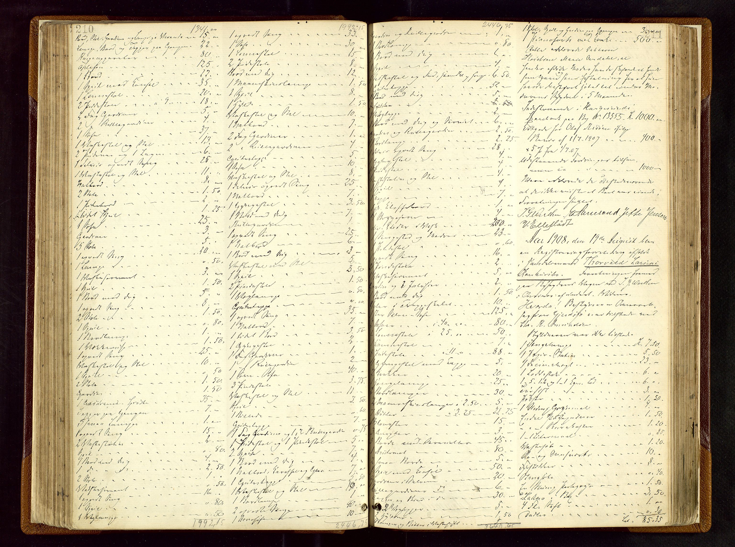 Haugesund tingrett, AV/SAST-A-101415/01/IV/IVB/L0003: Skifteregistreringsprotokoll, med register, 1898-1914, p. 210-211