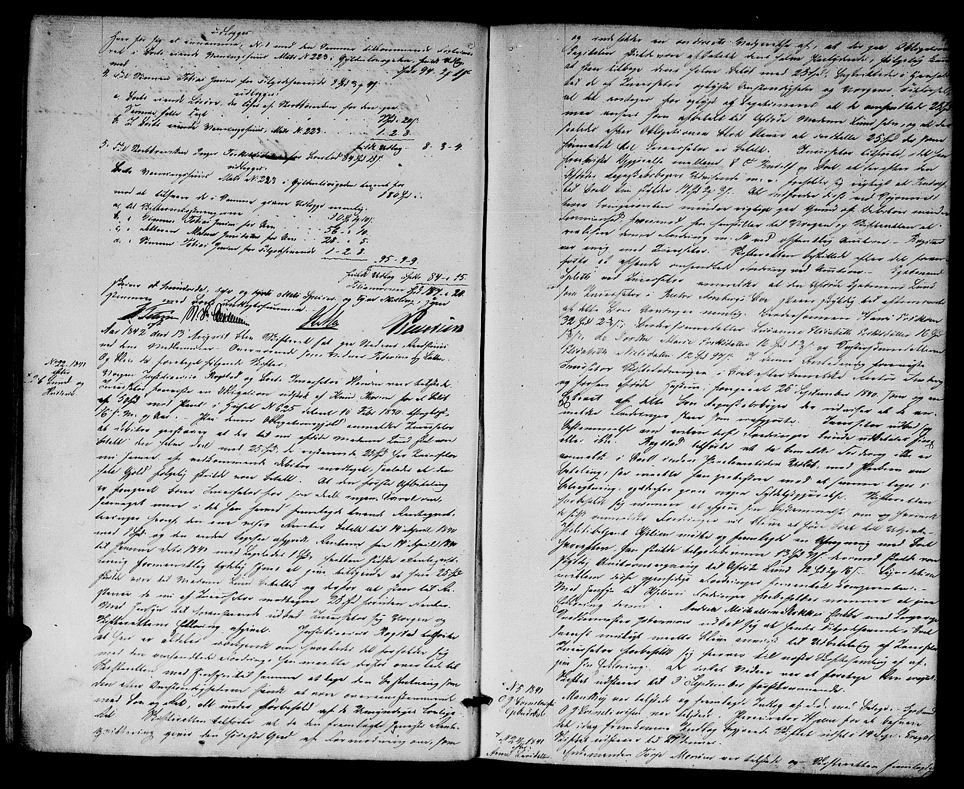 Kristiansand byrett, AV/SAK-1223-0001/H/Hc/L0023: Skifteprotokoll nr. 19, 1842-1845, p. 18b-19a