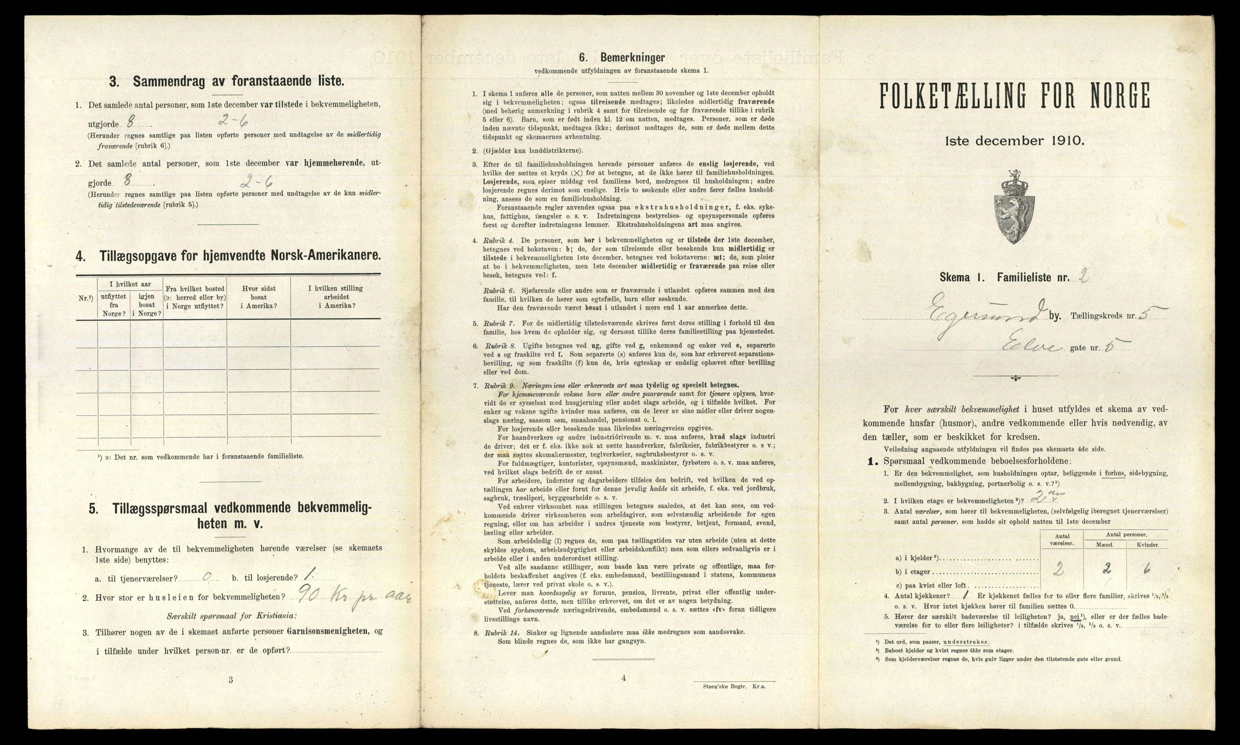 RA, 1910 census for Egersund, 1910, p. 1449