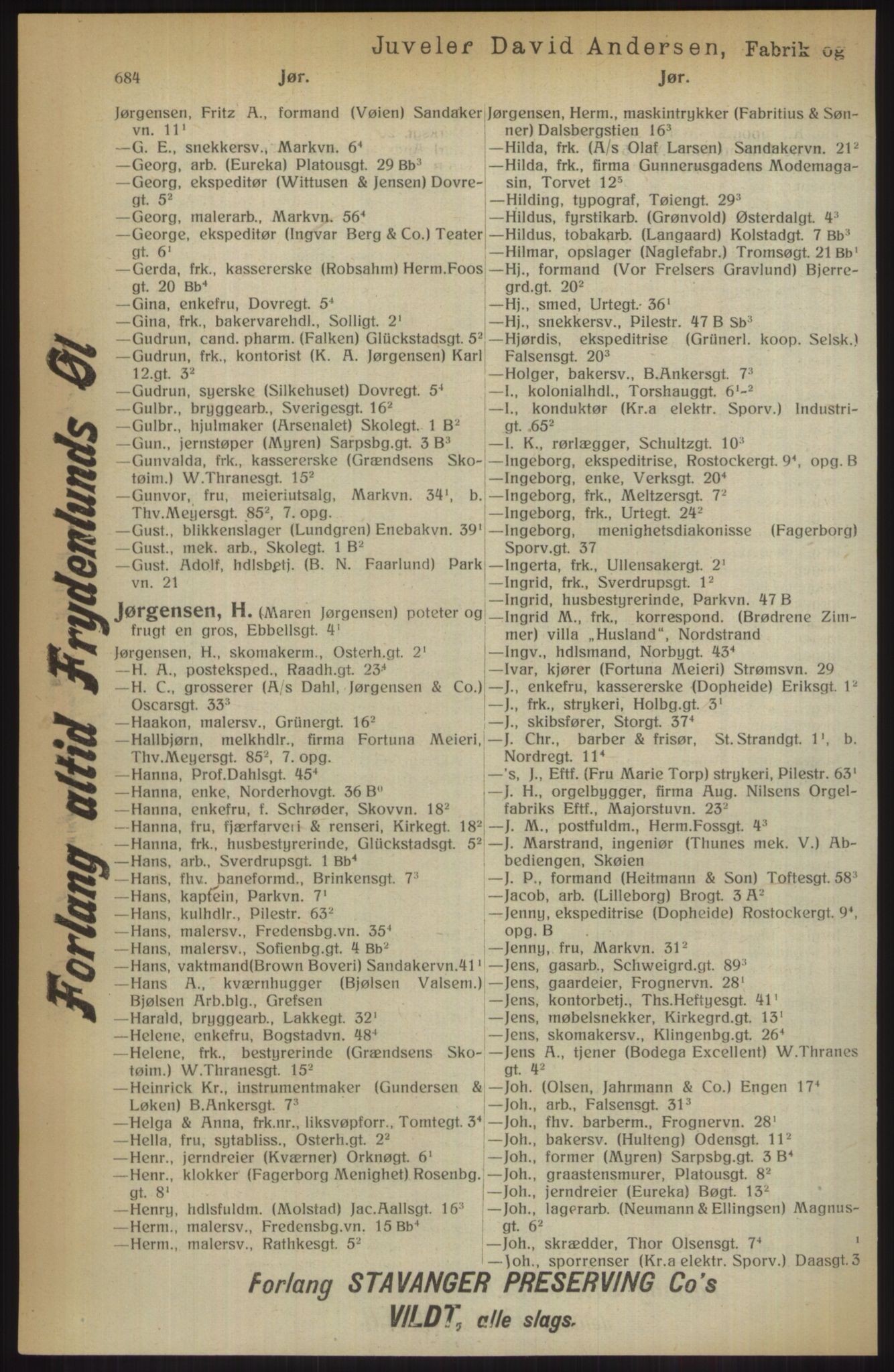 Kristiania/Oslo adressebok, PUBL/-, 1914, p. 684