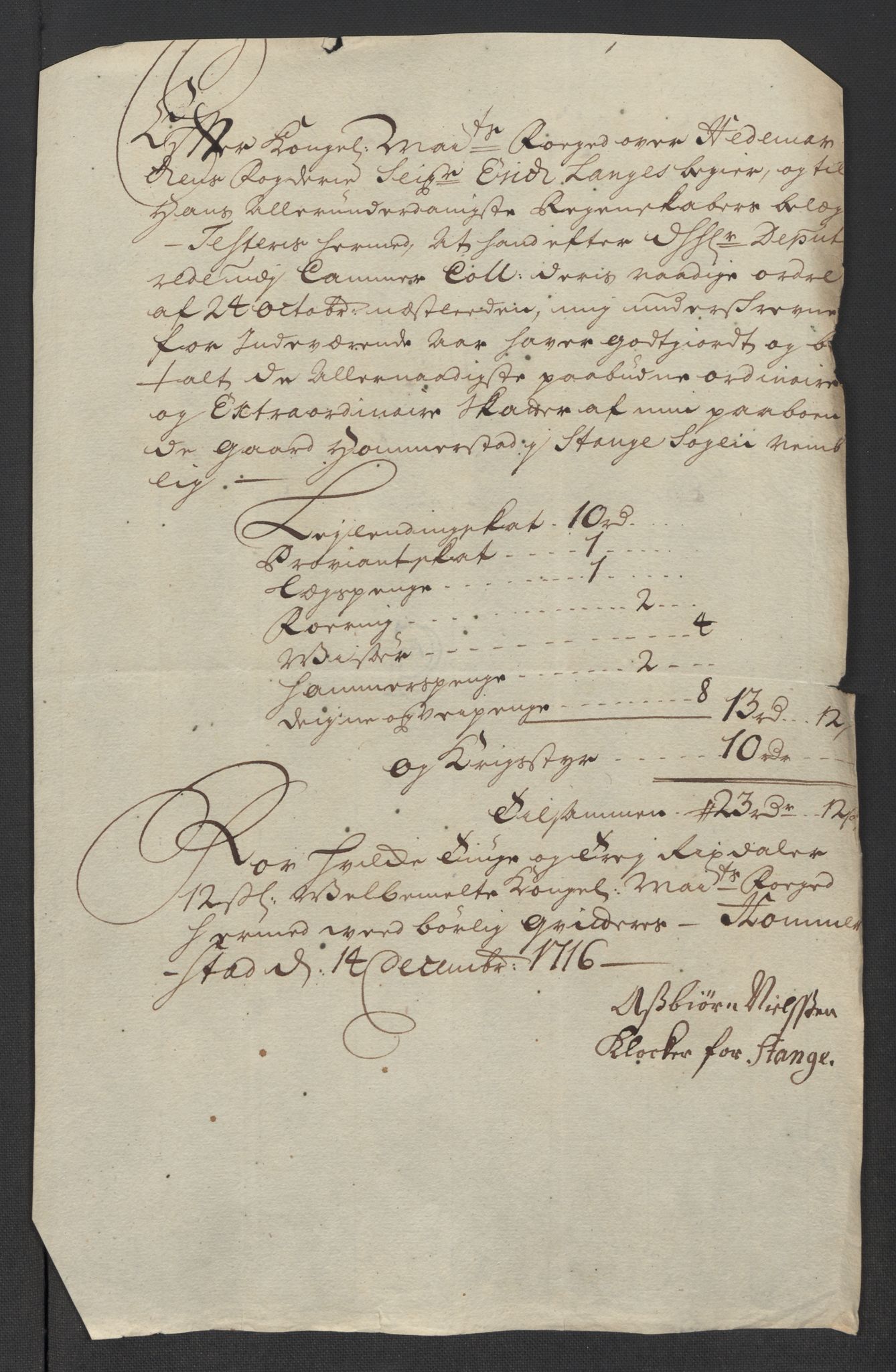 Rentekammeret inntil 1814, Reviderte regnskaper, Fogderegnskap, AV/RA-EA-4092/R16/L1055: Fogderegnskap Hedmark, 1716, p. 397