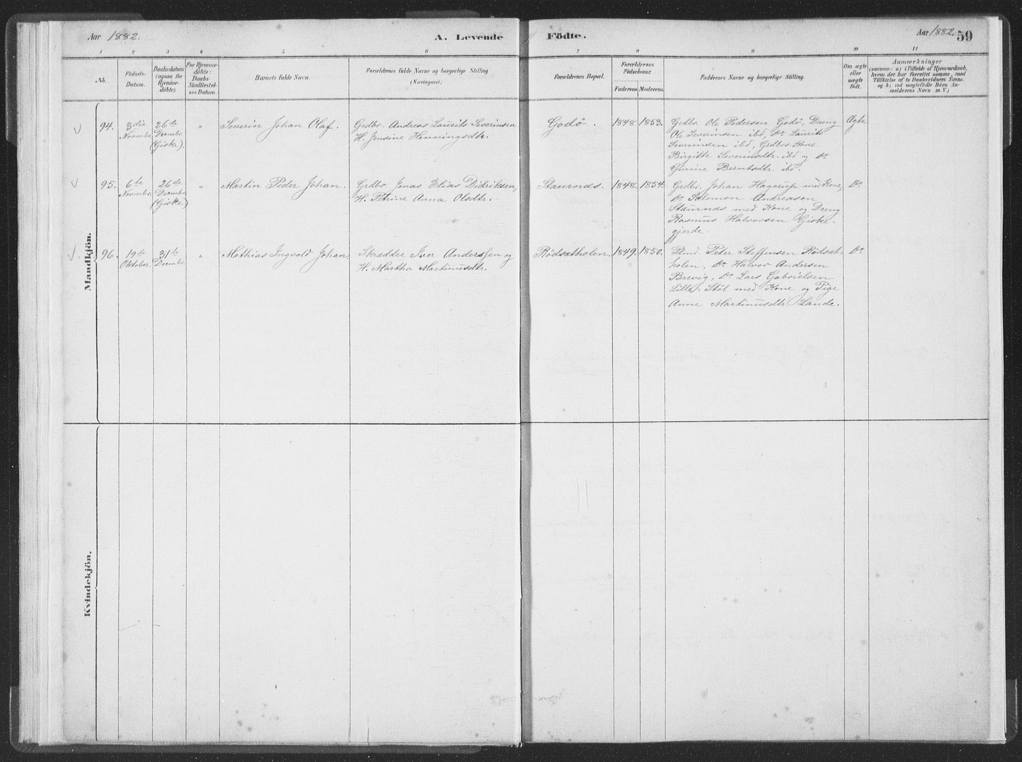 Ministerialprotokoller, klokkerbøker og fødselsregistre - Møre og Romsdal, SAT/A-1454/528/L0401: Parish register (official) no. 528A12I, 1880-1920, p. 59