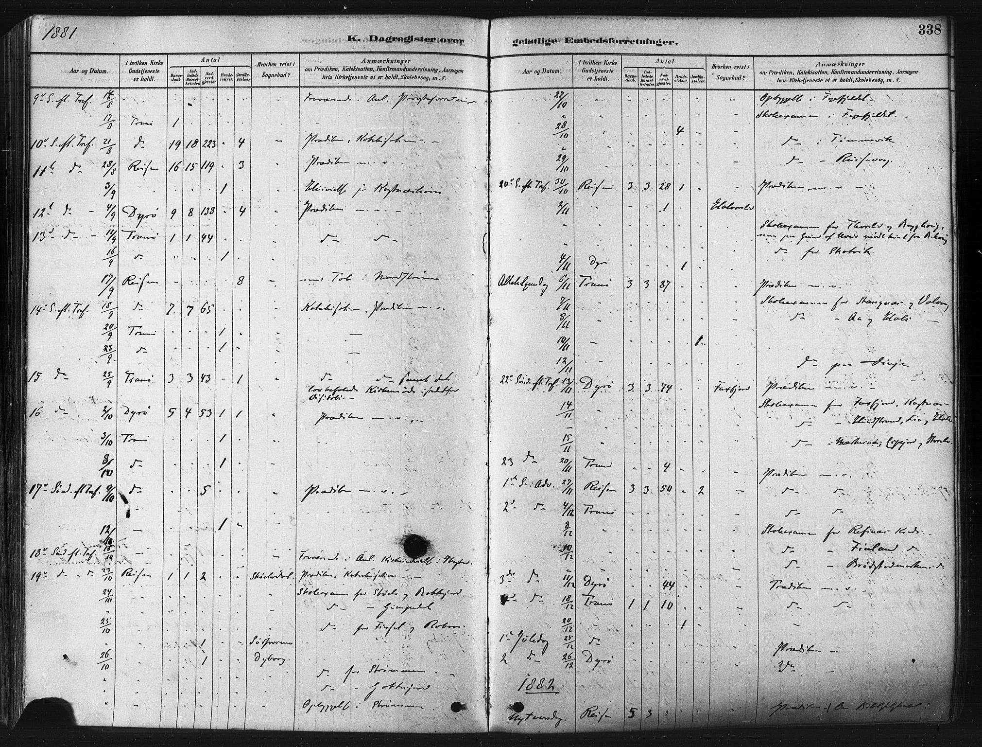 Tranøy sokneprestkontor, AV/SATØ-S-1313/I/Ia/Iaa/L0009kirke: Parish register (official) no. 9, 1878-1904, p. 338