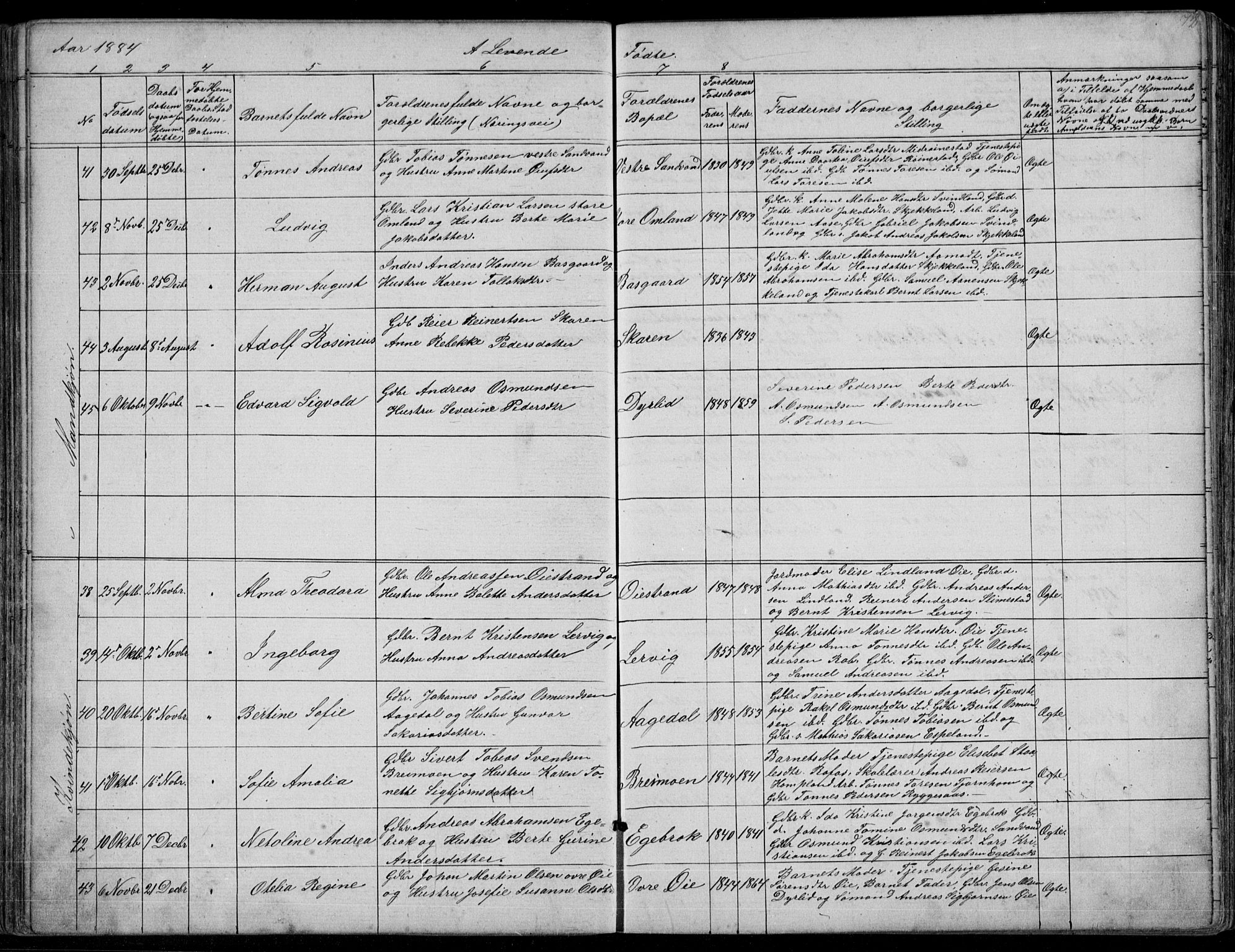 Kvinesdal sokneprestkontor, SAK/1111-0026/F/Fb/Fbb/L0002: Parish register (copy) no. B 2, 1873-1897, p. 72
