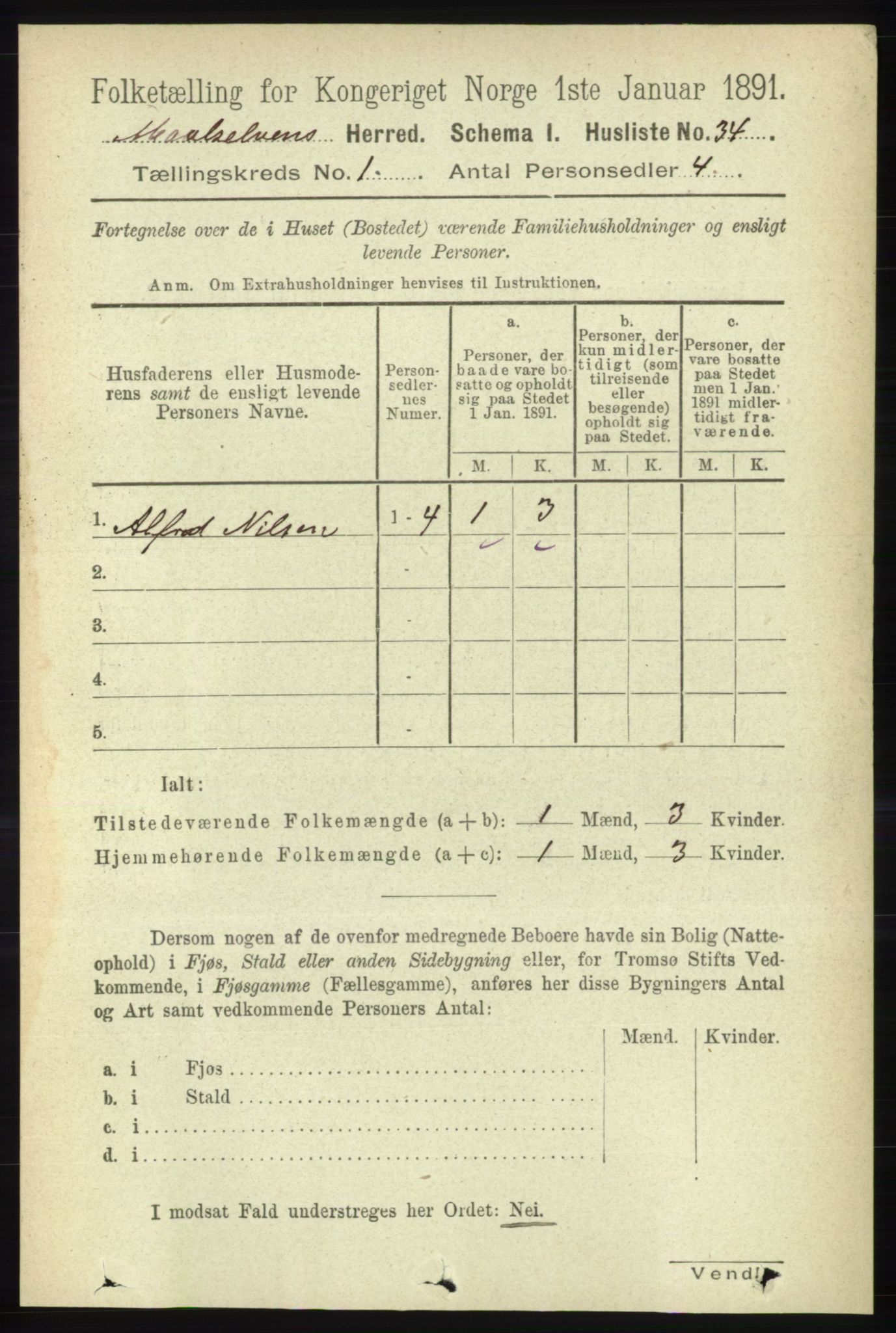 RA, 1891 census for 1924 Målselv, 1891, p. 64