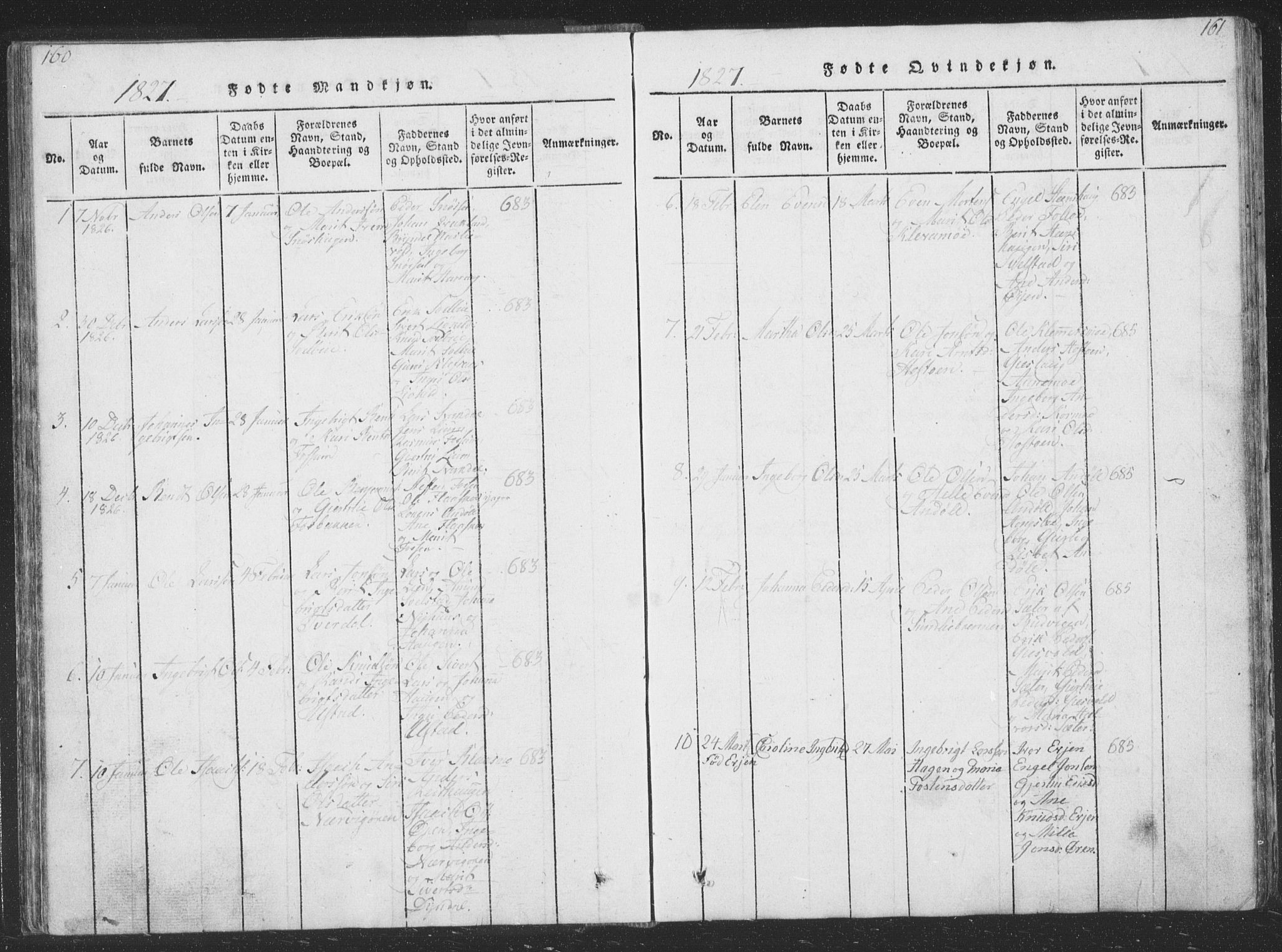 Ministerialprotokoller, klokkerbøker og fødselsregistre - Sør-Trøndelag, SAT/A-1456/668/L0816: Parish register (copy) no. 668C05, 1816-1893, p. 160-161