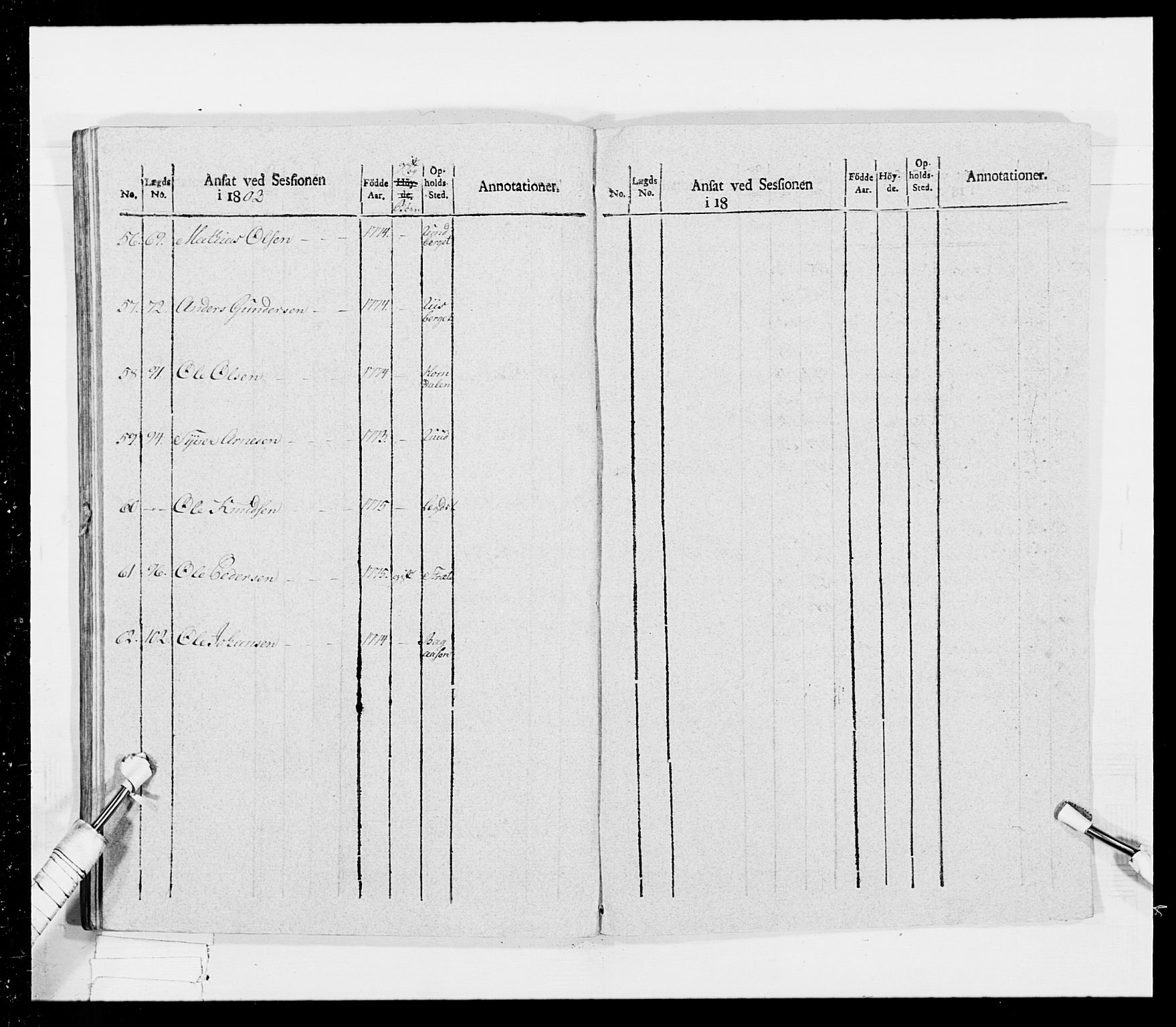 Generalitets- og kommissariatskollegiet, Det kongelige norske kommissariatskollegium, RA/EA-5420/E/Eh/L0026: Skiløperkompaniene, 1805-1810, p. 135