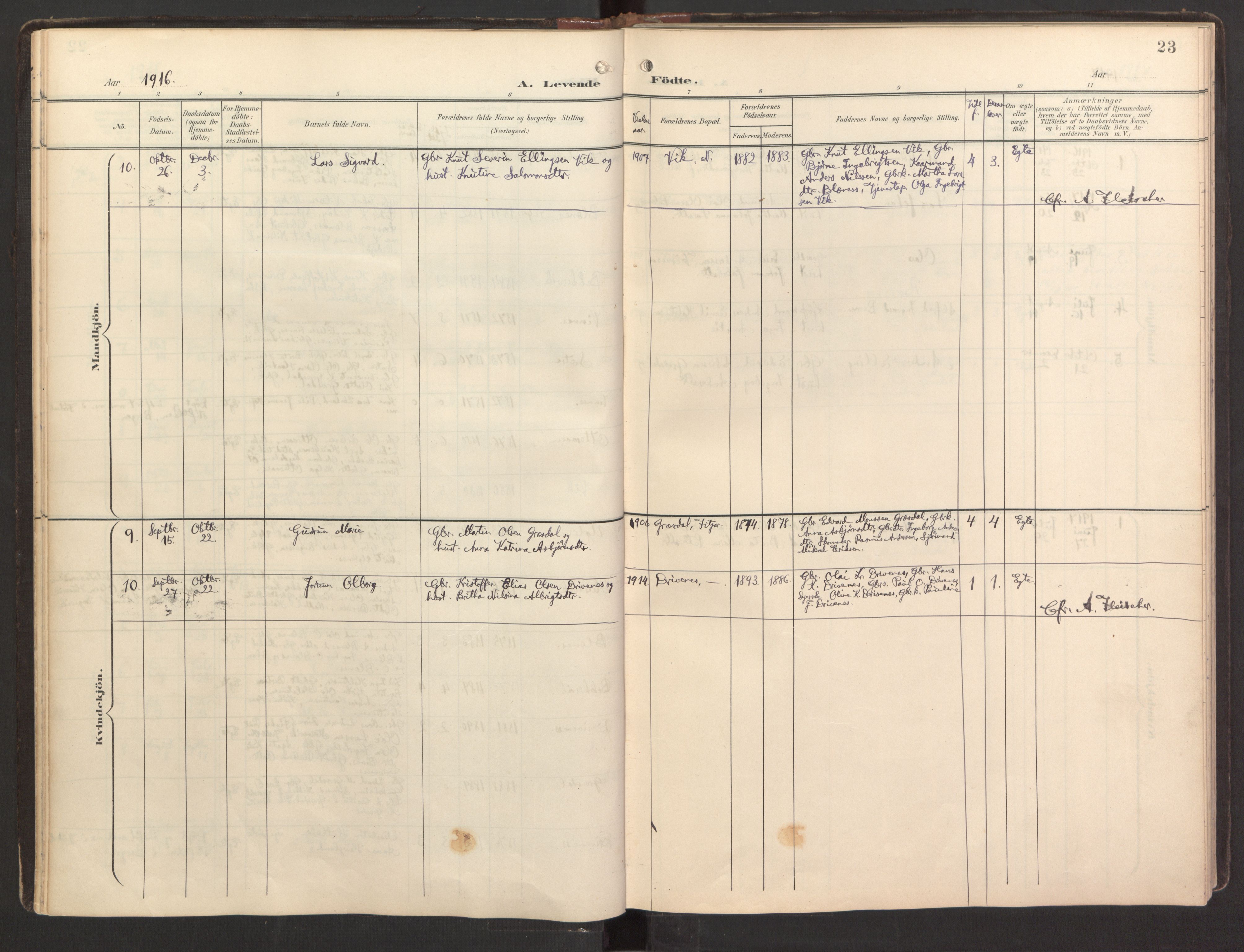 Fitjar sokneprestembete, AV/SAB-A-99926: Parish register (official) no. B 1, 1900-1926, p. 23