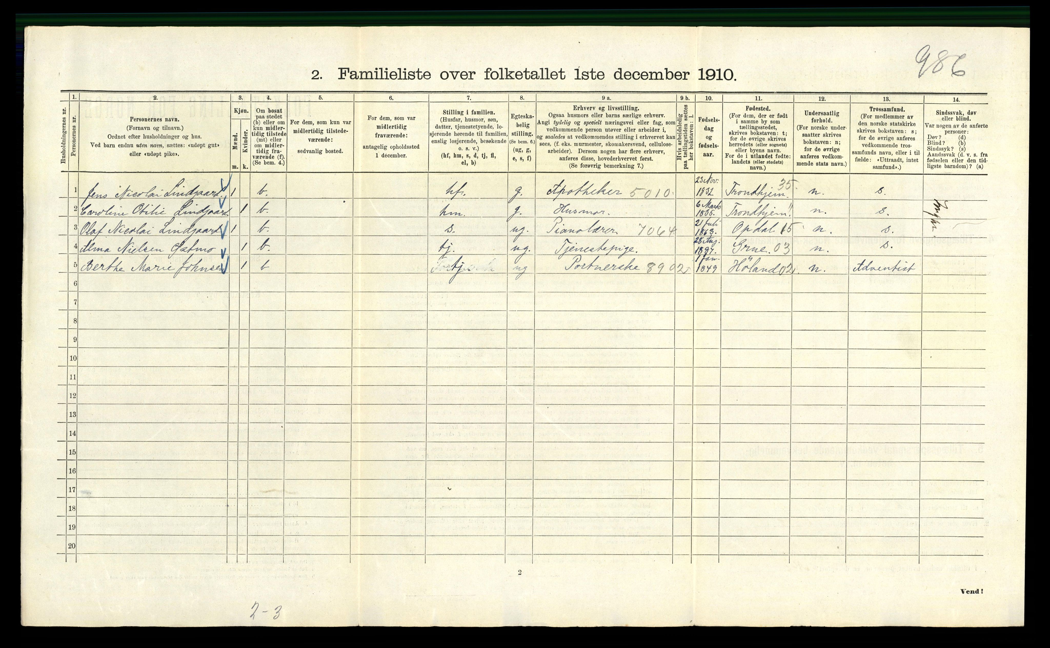 RA, 1910 census for Kristiania, 1910, p. 83770