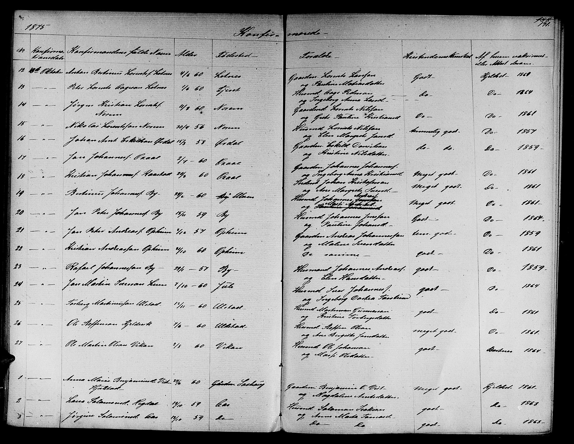 Ministerialprotokoller, klokkerbøker og fødselsregistre - Nord-Trøndelag, AV/SAT-A-1458/730/L0300: Parish register (copy) no. 730C03, 1872-1879, p. 141