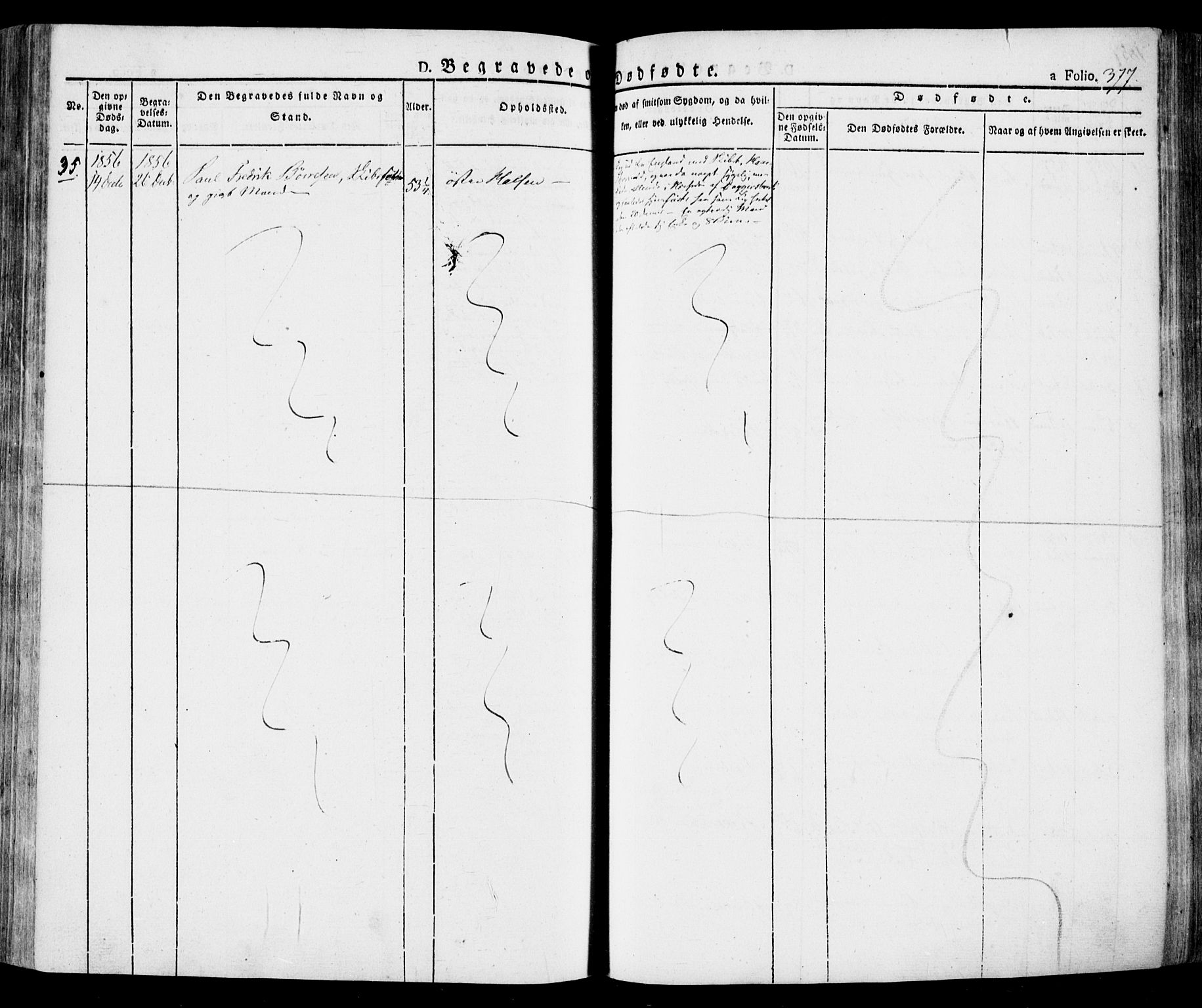 Tjølling kirkebøker, AV/SAKO-A-60/F/Fa/L0006: Parish register (official) no. 6, 1835-1859, p. 377