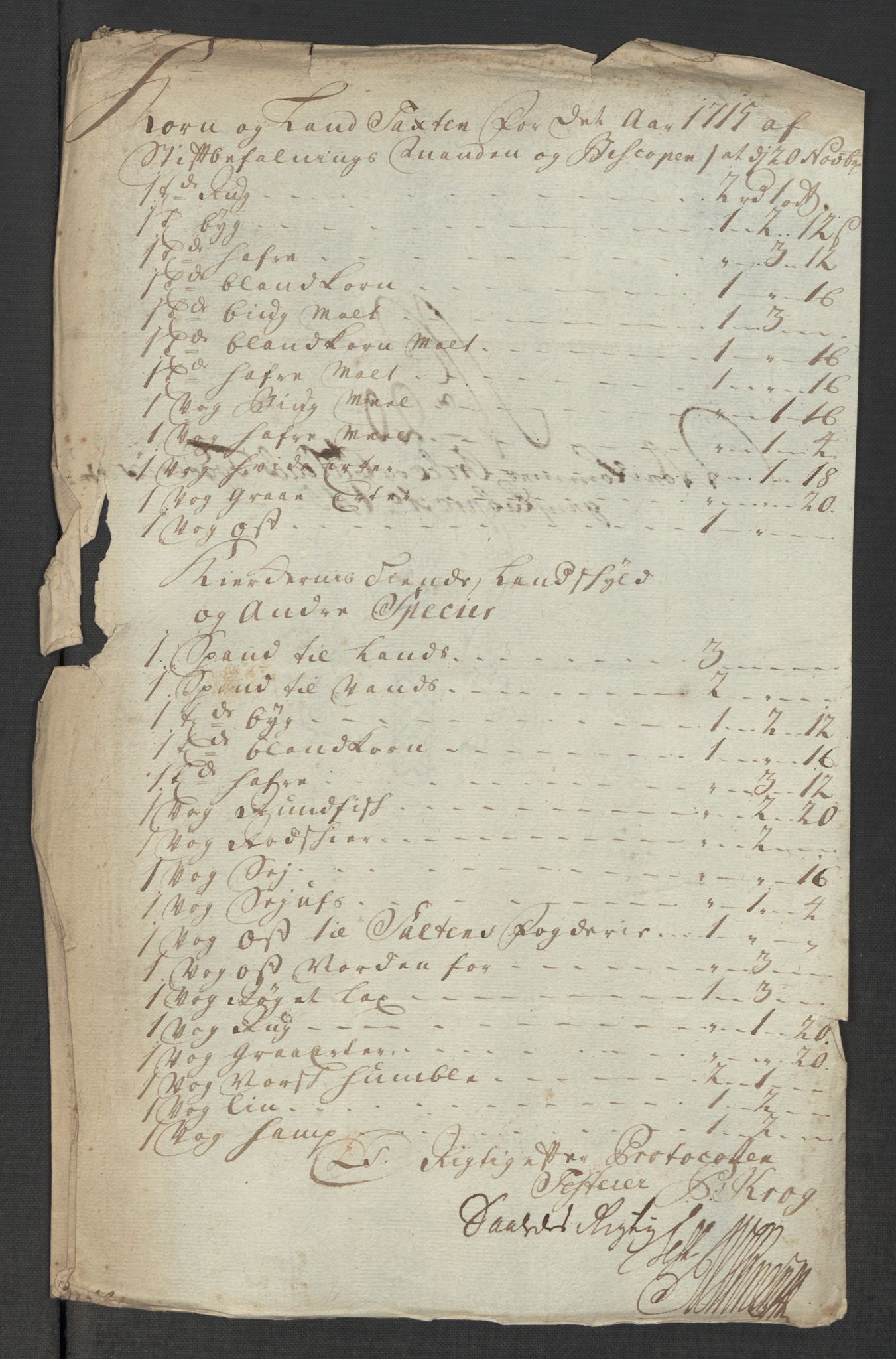 Rentekammeret inntil 1814, Reviderte regnskaper, Fogderegnskap, AV/RA-EA-4092/R60/L3966: Fogderegnskap Orkdal og Gauldal, 1715, p. 210