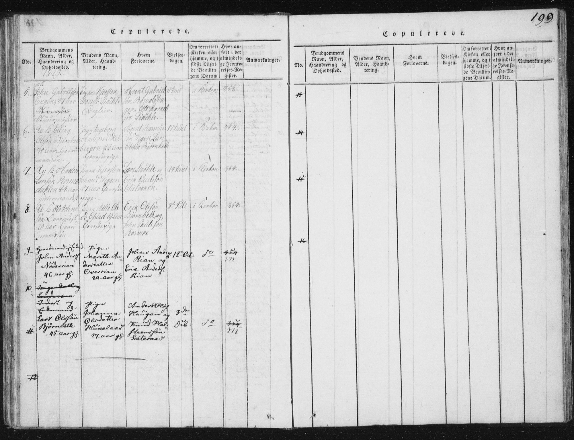 Ministerialprotokoller, klokkerbøker og fødselsregistre - Sør-Trøndelag, SAT/A-1456/665/L0770: Parish register (official) no. 665A05, 1817-1829, p. 199