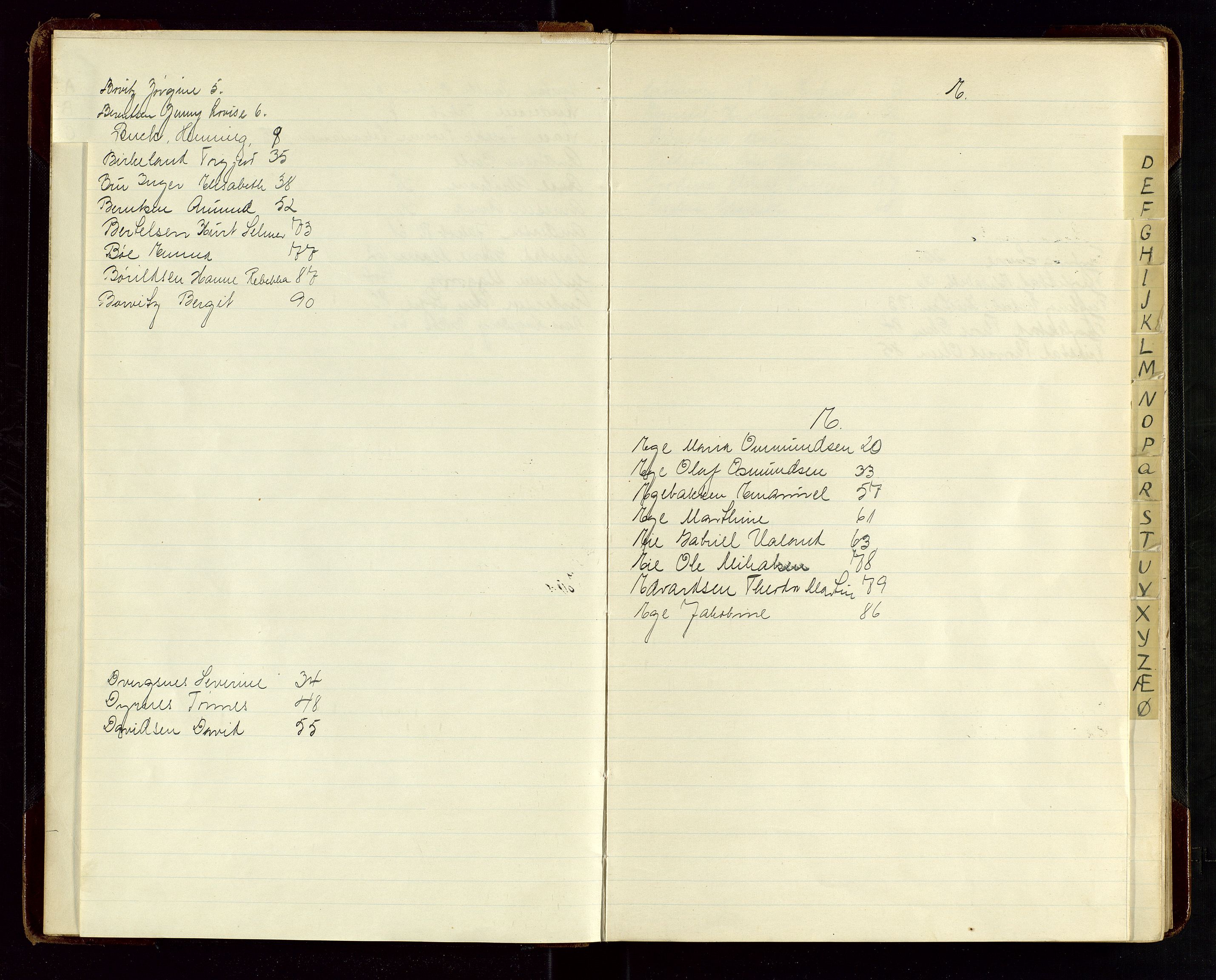 Eigersund lensmannskontor, AV/SAST-A-100171/Gga/L0010: "Protokoll over anmeldte dødsfall" m/alfabetisk navneregister, 1926-1928