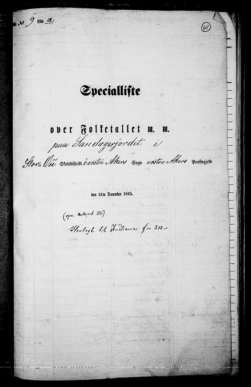 RA, 1865 census for Vestre Aker, 1865, p. 233