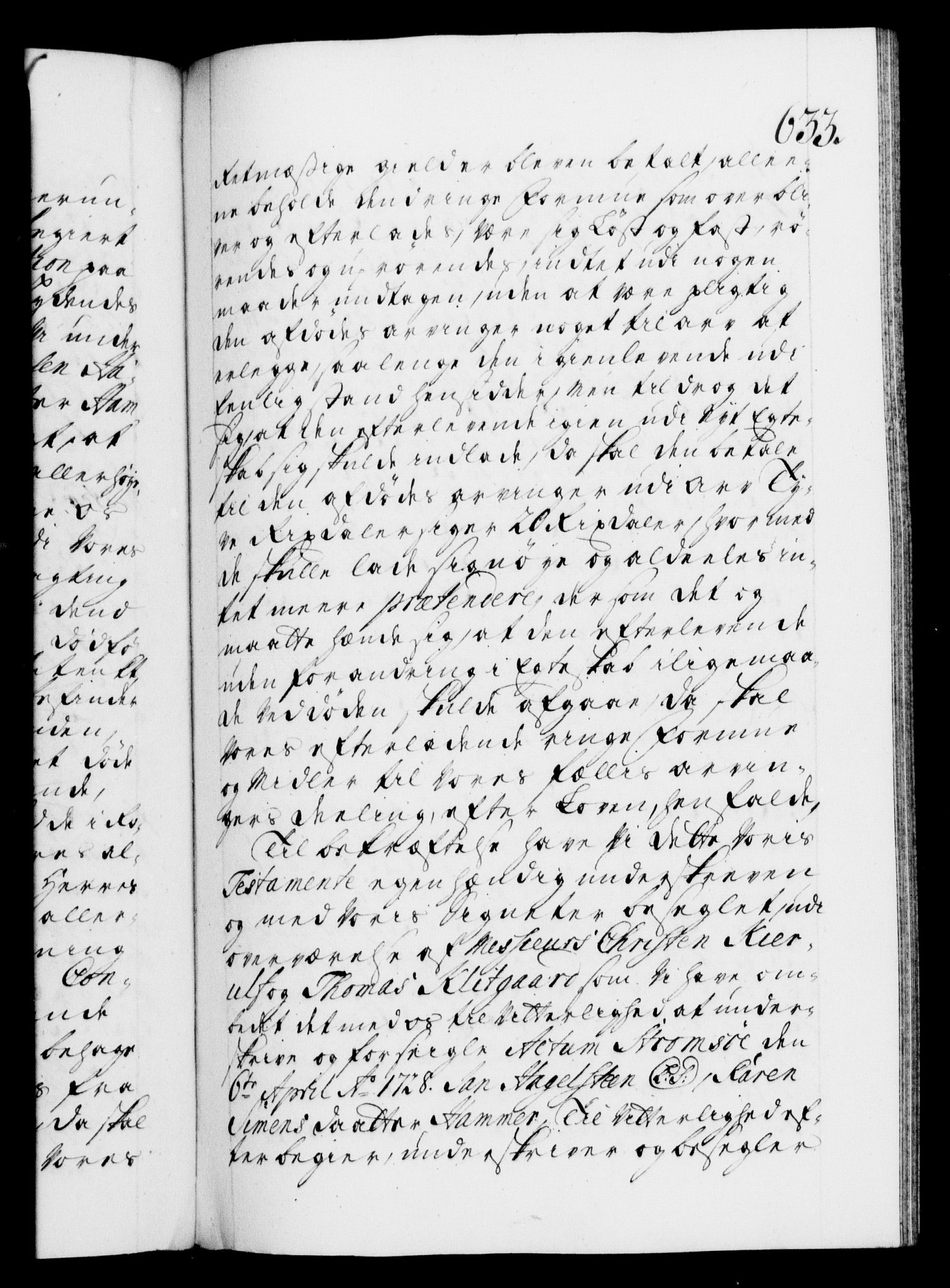 Danske Kanselli 1572-1799, AV/RA-EA-3023/F/Fc/Fca/Fcaa/L0025: Norske registre, 1726-1728, p. 633a