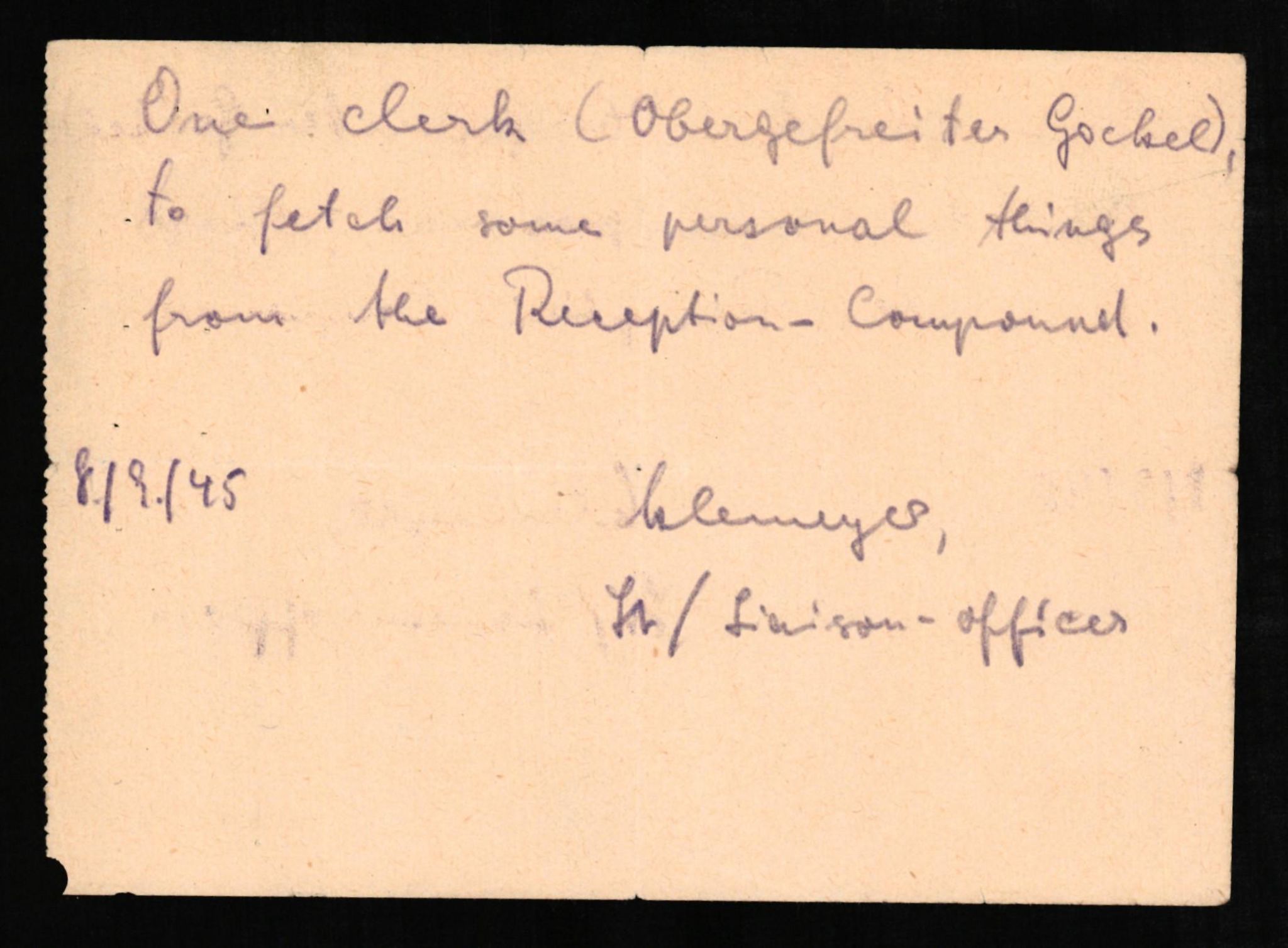 Forsvaret, Forsvarets overkommando II, AV/RA-RAFA-3915/D/Db/L0010: CI Questionaires. Tyske okkupasjonsstyrker i Norge. Tyskere., 1945-1946, p. 32