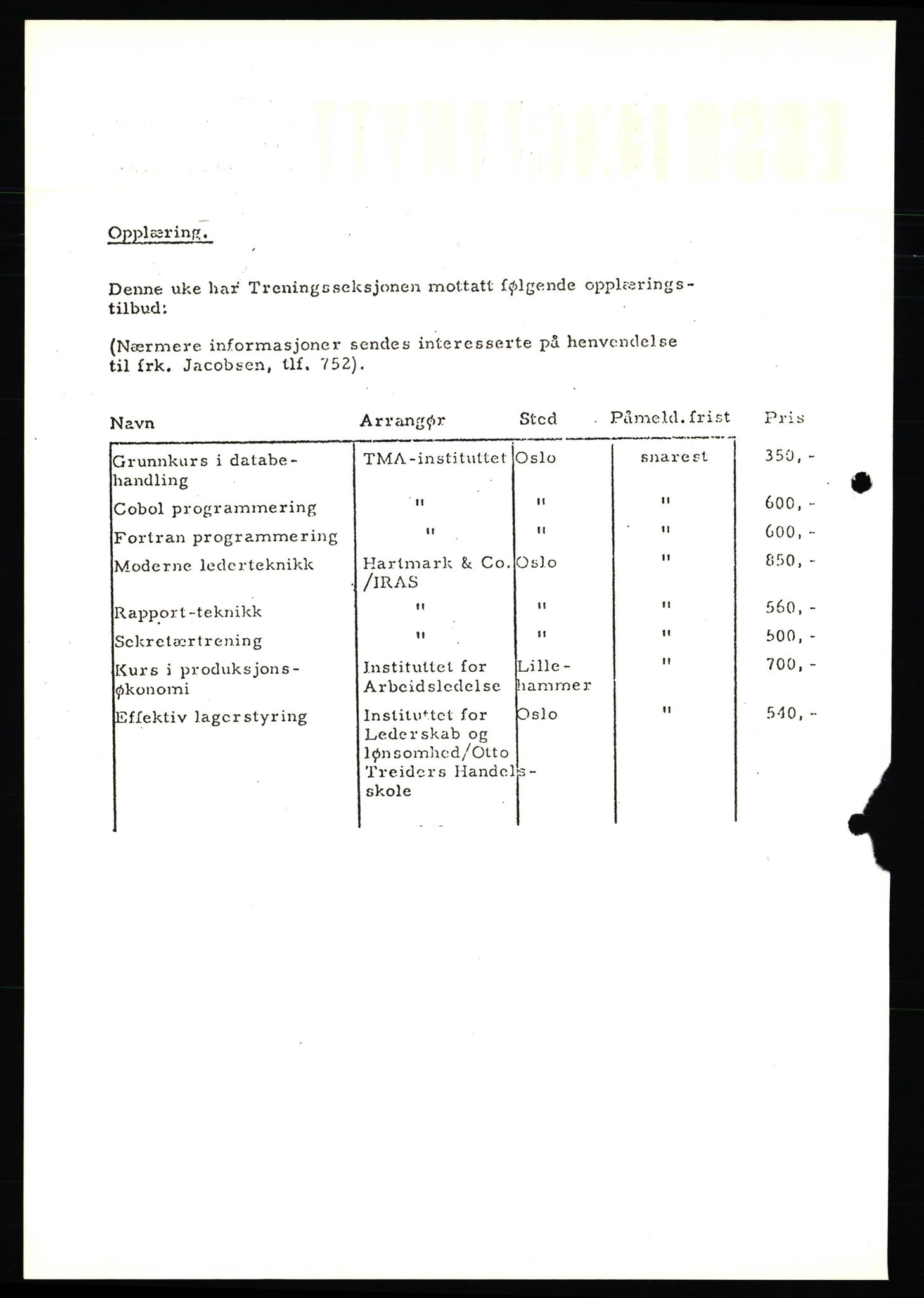 Pa 0982 - Esso Norge A/S, AV/SAST-A-100448/X/Xd/L0004: Esso Extra Nytt, 1963-1976