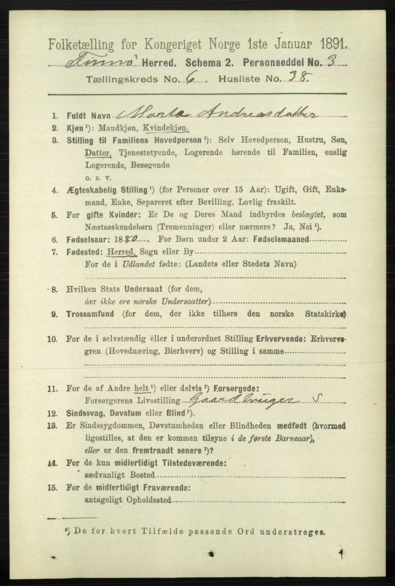 RA, 1891 census for 1141 Finnøy, 1891, p. 1471