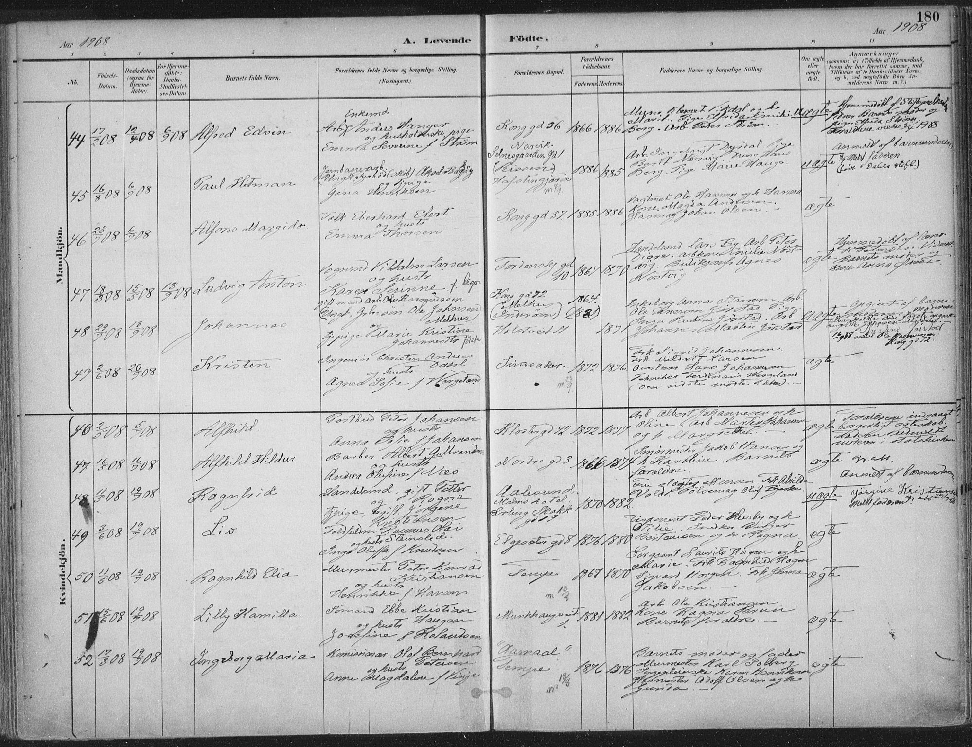 Ministerialprotokoller, klokkerbøker og fødselsregistre - Sør-Trøndelag, SAT/A-1456/601/L0062: Parish register (official) no. 601A30, 1891-1911, p. 180