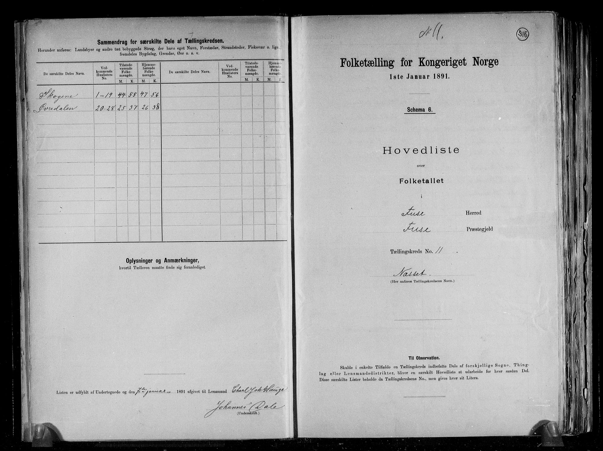 RA, 1891 census for 1241 Fusa, 1891, p. 24