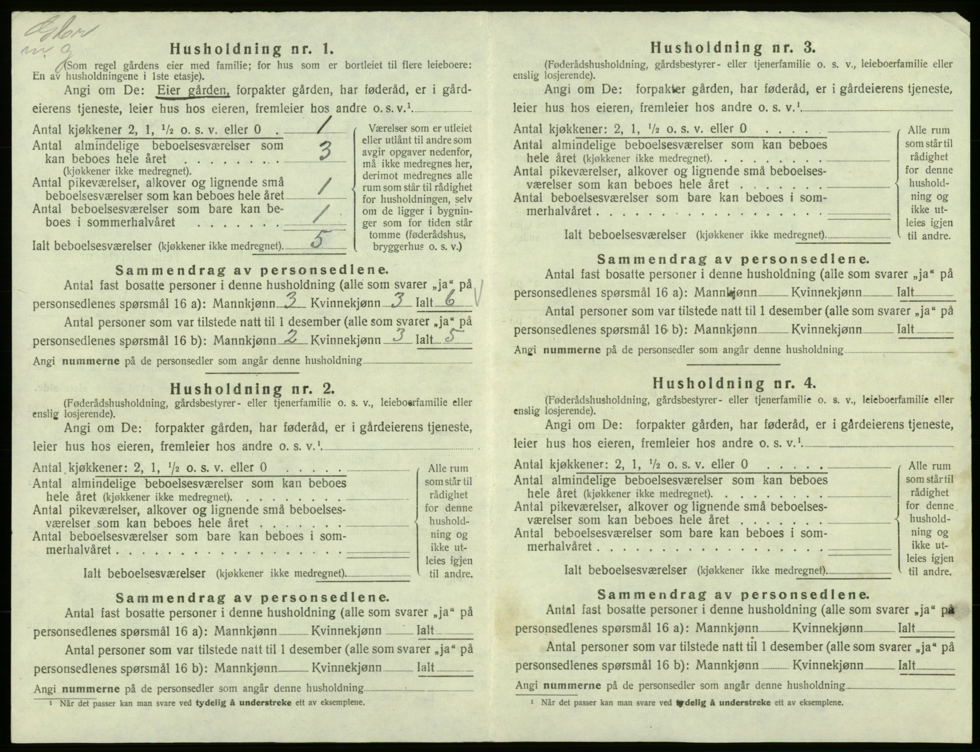 SAB, 1920 census for Bømlo, 1920, p. 444