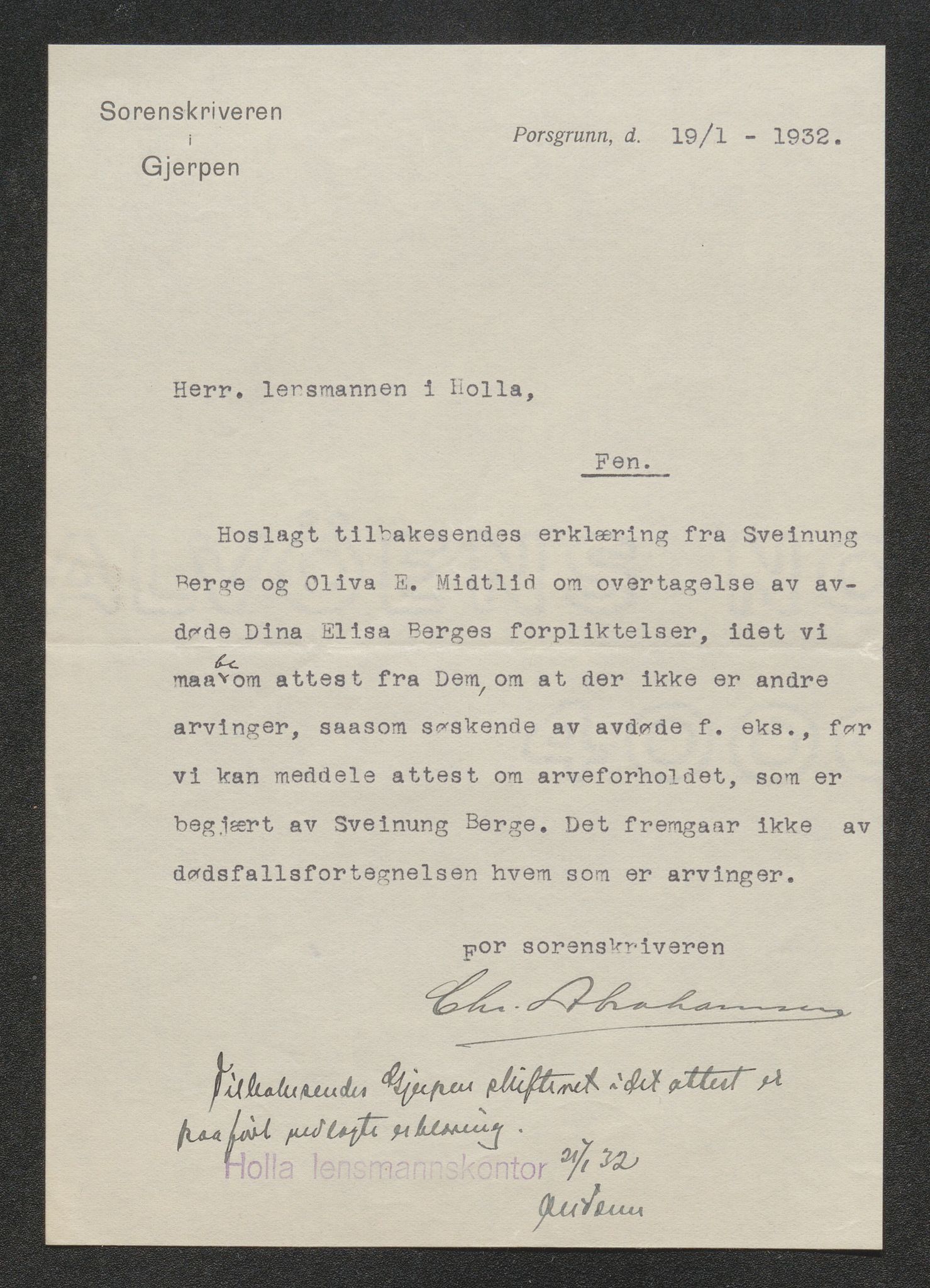 Nedre Telemark sorenskriveri, SAKO/A-135/H/Ha/Hab/L0008: Dødsfallsfortegnelser
, 1931-1935, p. 479