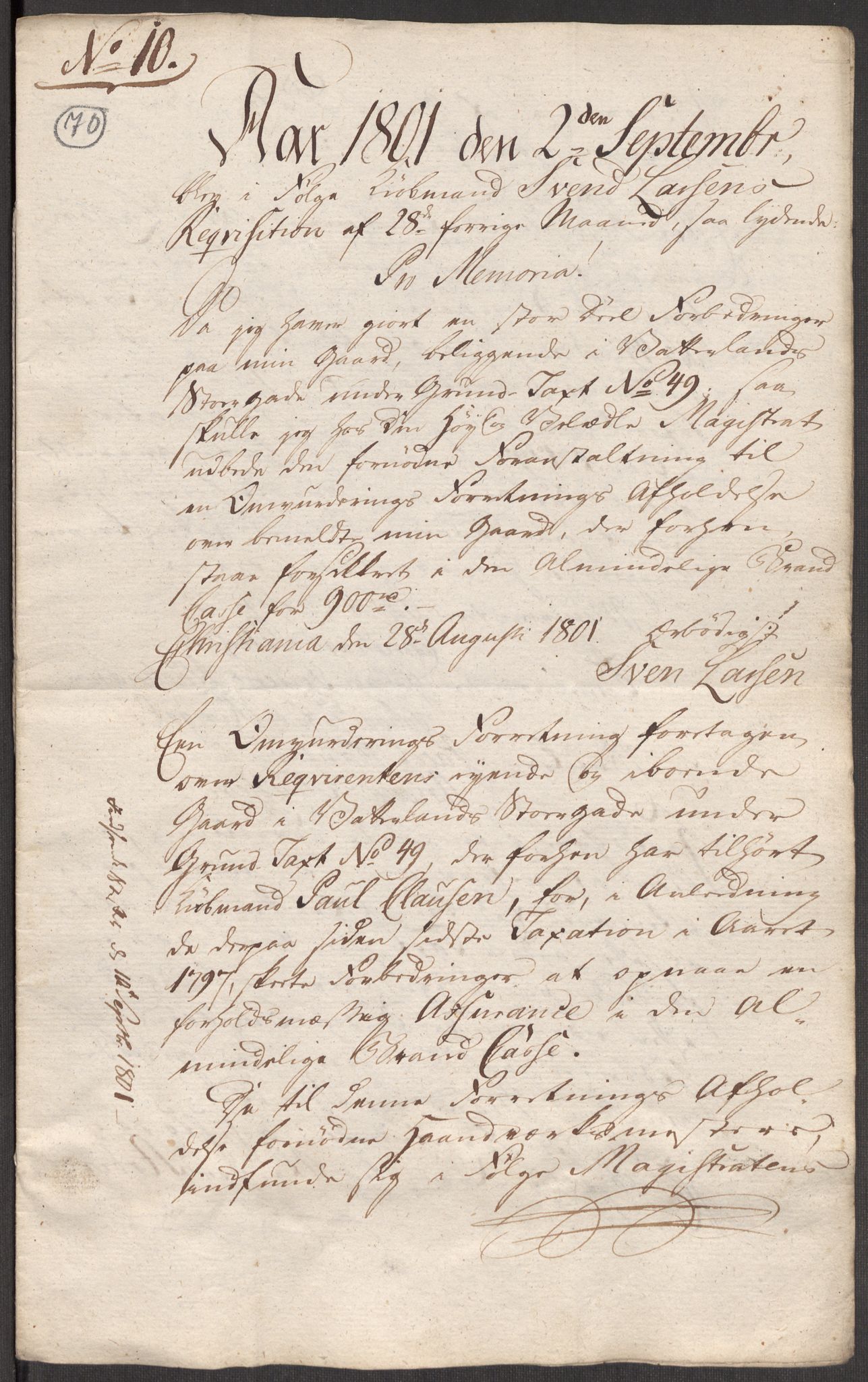Kristiania magistrat, SAO/A-10711/L/La/Lac/L0002: Branntakster, 1791-1803