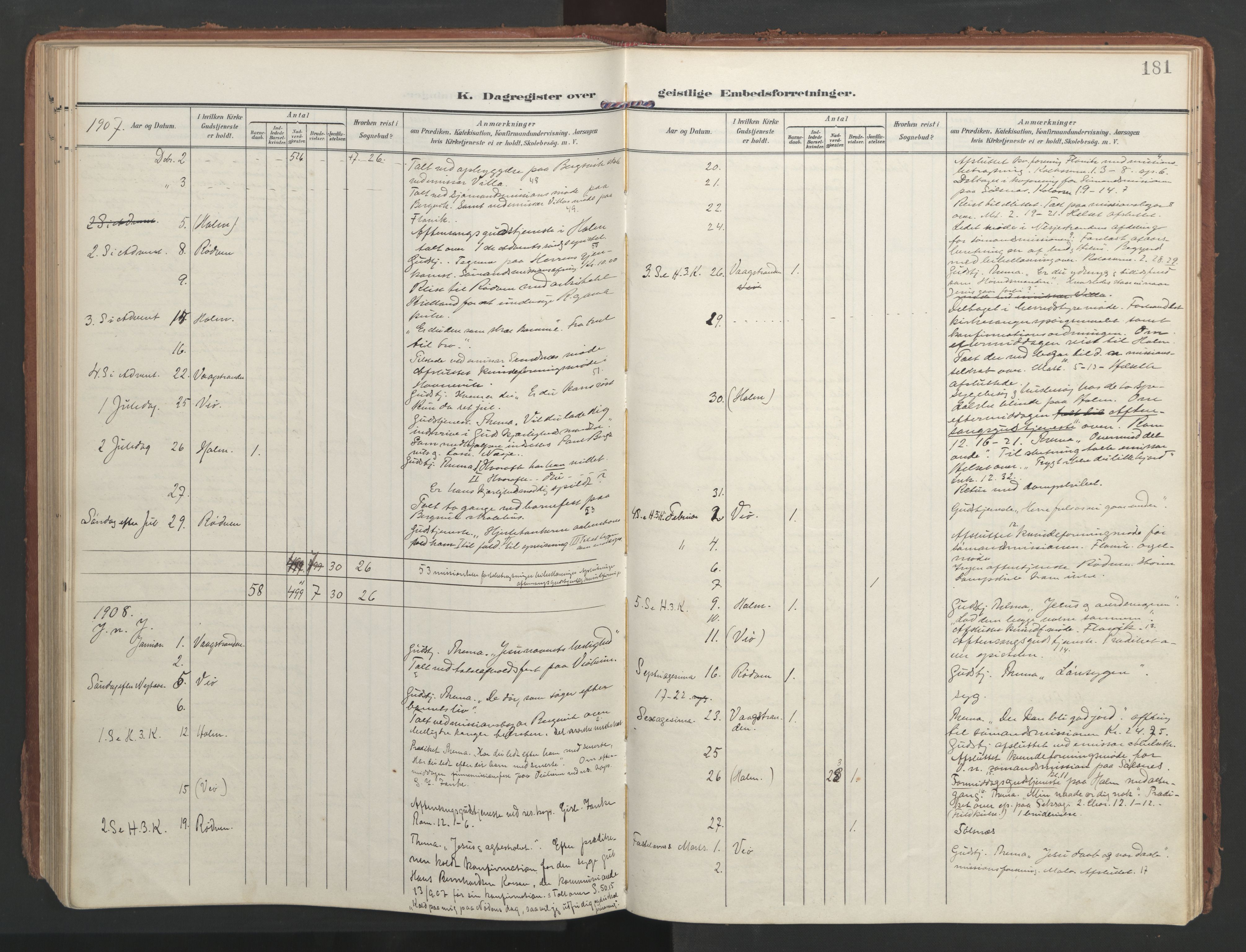 Ministerialprotokoller, klokkerbøker og fødselsregistre - Møre og Romsdal, AV/SAT-A-1454/547/L0605: Parish register (official) no. 547A07, 1907-1936, p. 181