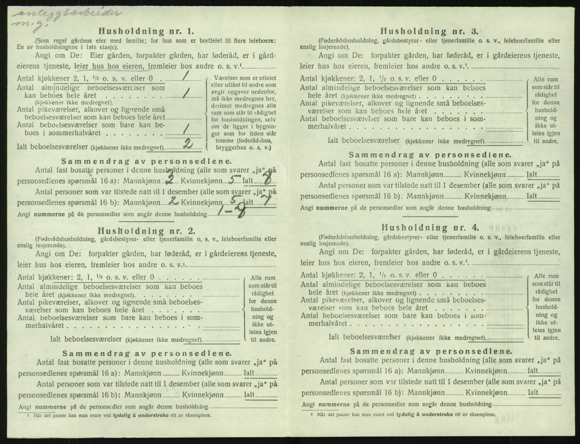 SAK, 1920 census for Stokken, 1920, p. 381