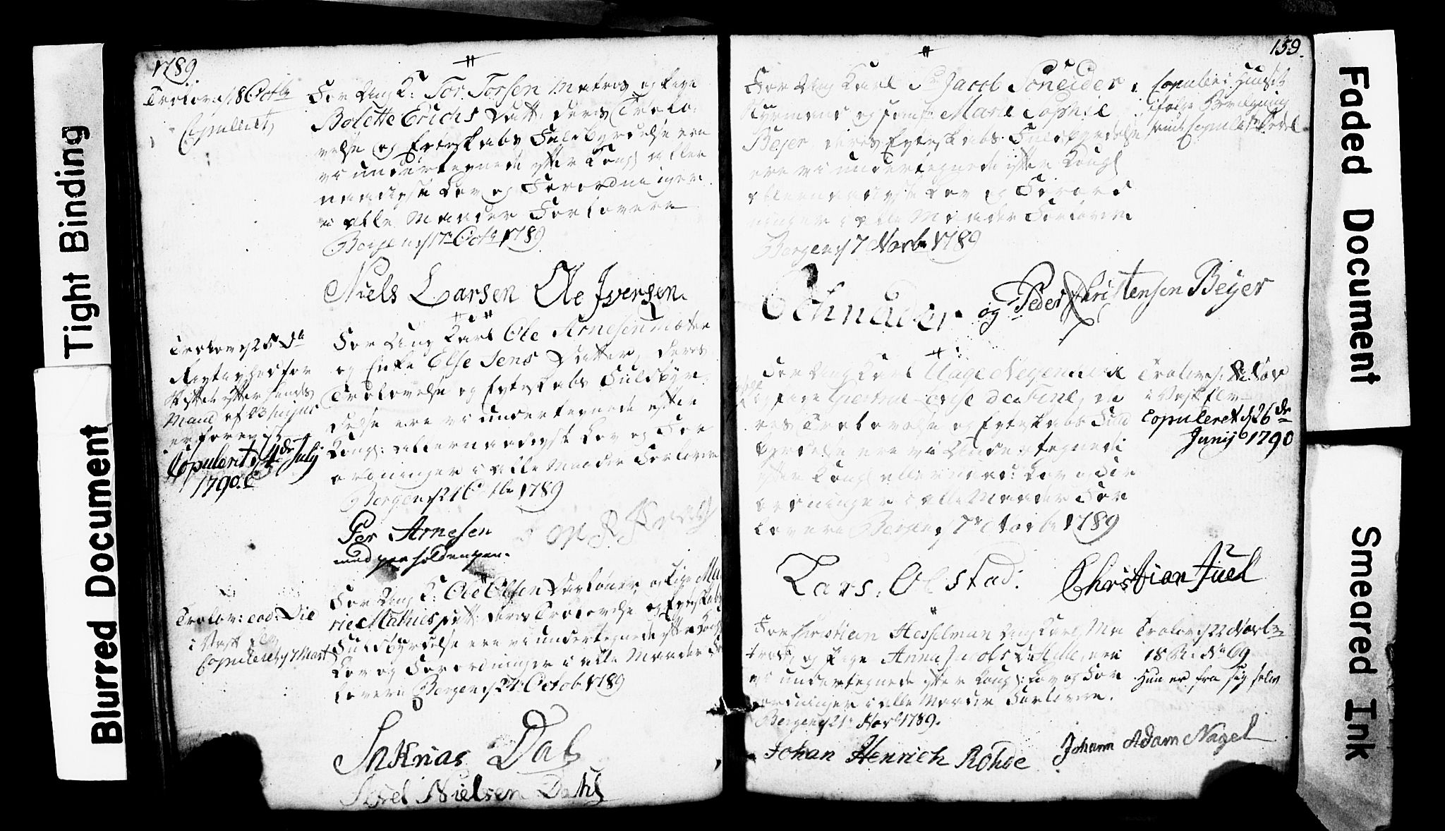 Domkirken sokneprestembete, AV/SAB-A-74801: Best man's statements no. II.5.1, 1767-1792, p. 159