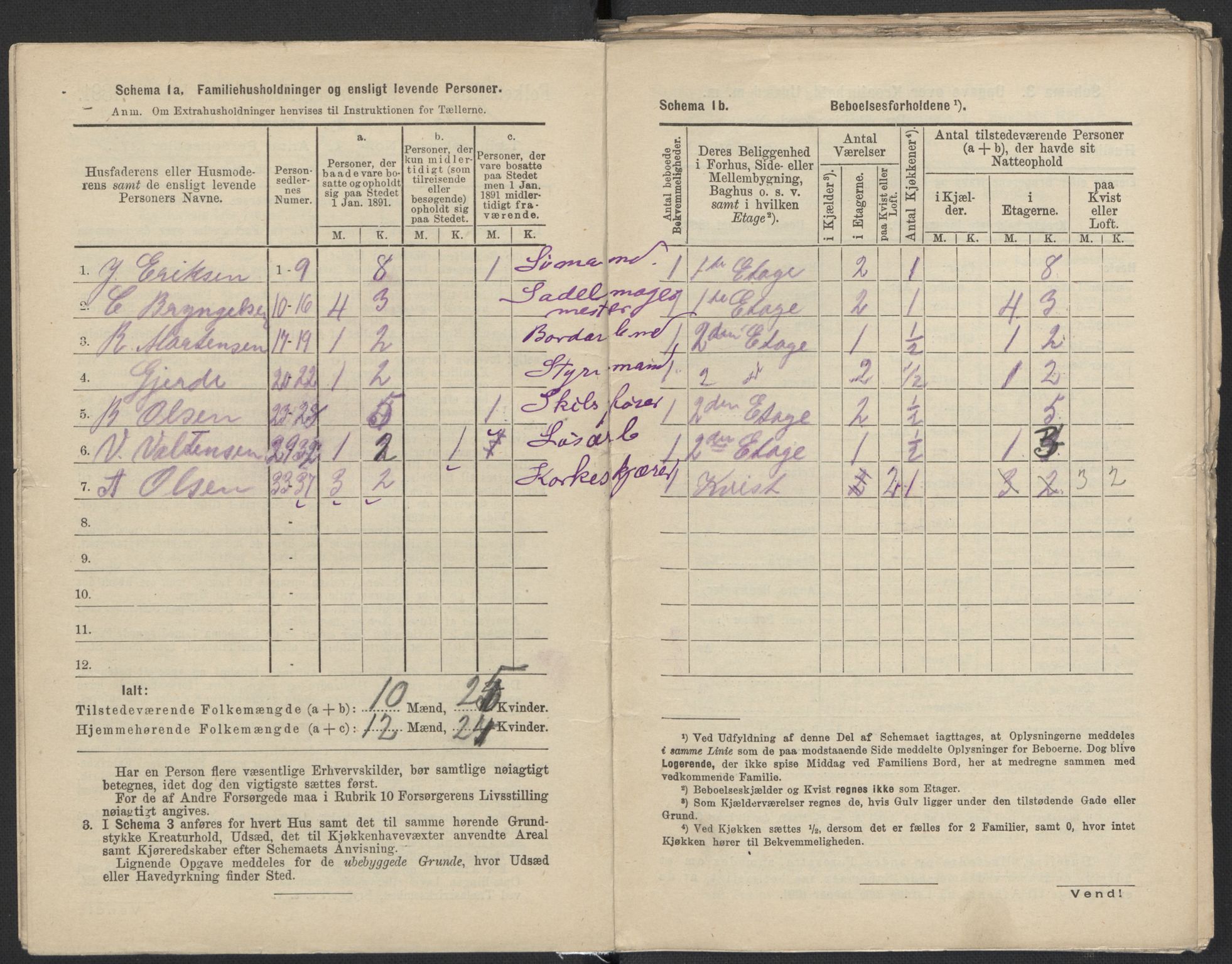 RA, 1891 Census for 1301 Bergen, 1891, p. 5609