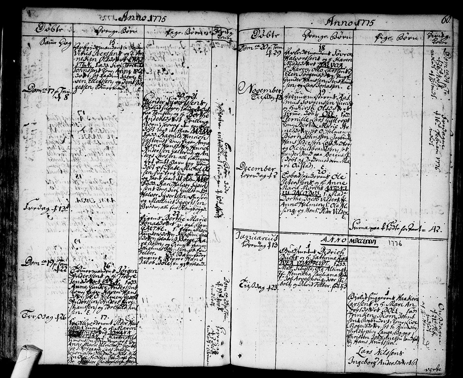 Strømsø kirkebøker, AV/SAKO-A-246/F/Fa/L0009: Parish register (official) no. I 9, 1752-1791, p. 60