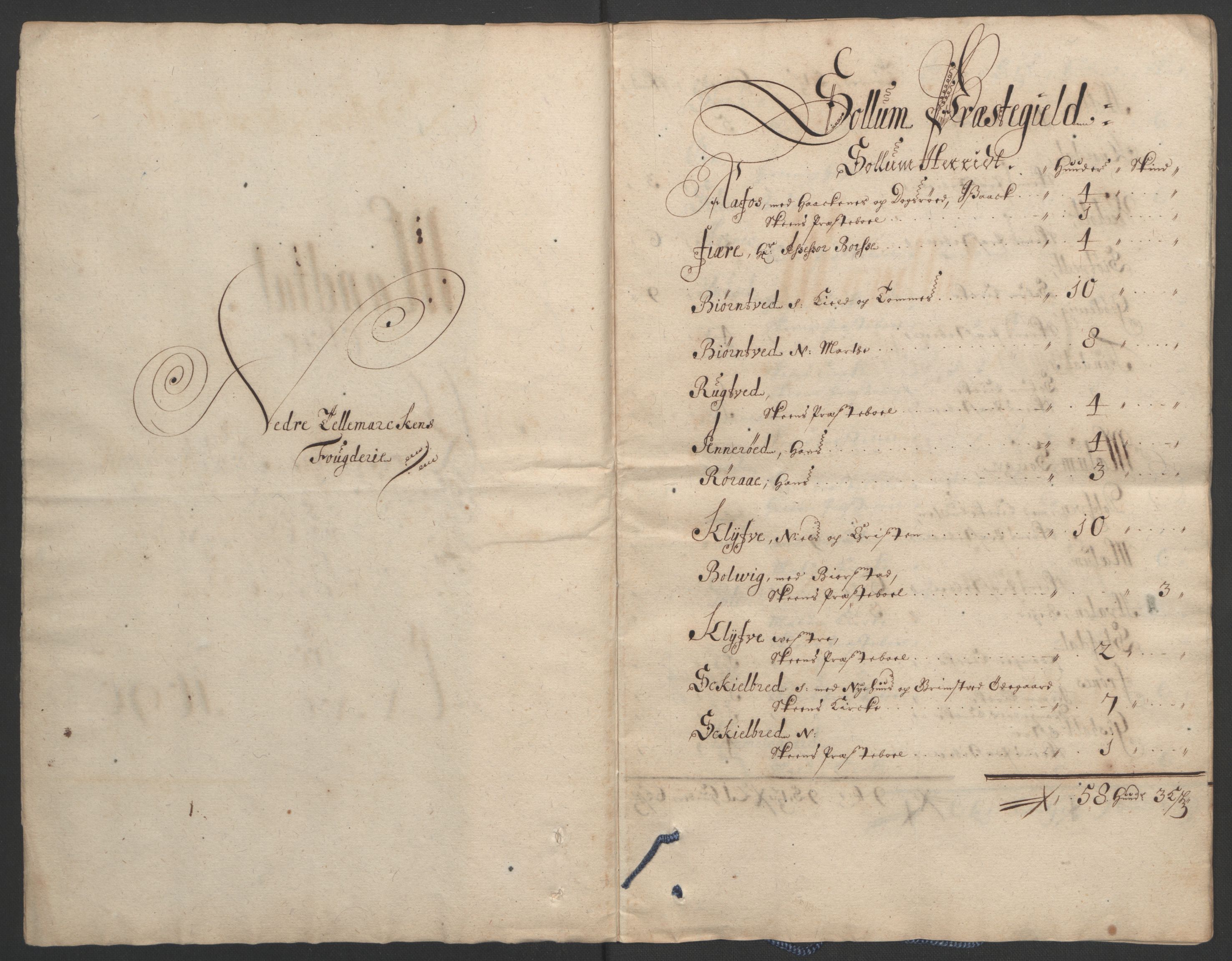 Rentekammeret inntil 1814, Reviderte regnskaper, Fogderegnskap, RA/EA-4092/R35/L2091: Fogderegnskap Øvre og Nedre Telemark, 1690-1693, p. 32