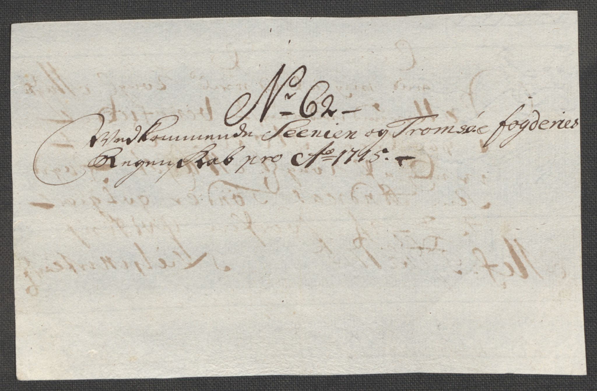 Rentekammeret inntil 1814, Reviderte regnskaper, Fogderegnskap, AV/RA-EA-4092/R68/L4761: Fogderegnskap Senja og Troms, 1715, p. 281