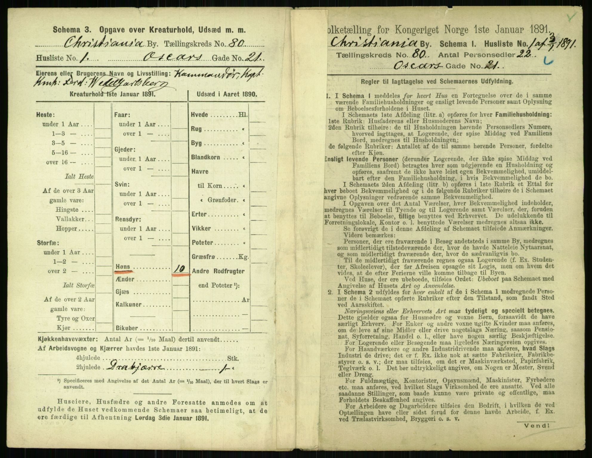 RA, 1891 census for 0301 Kristiania, 1891, p. 41245