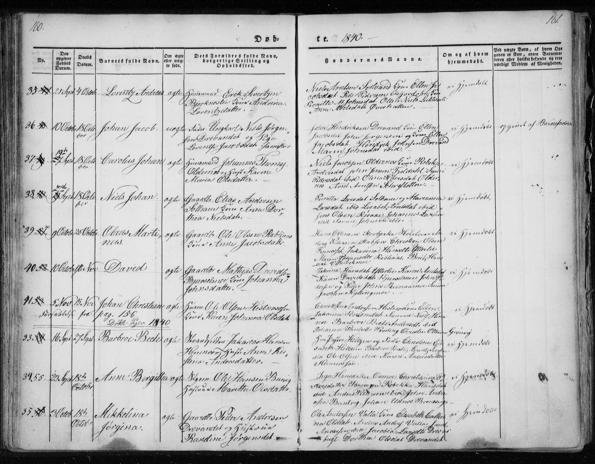 Ministerialprotokoller, klokkerbøker og fødselsregistre - Nordland, SAT/A-1459/825/L0354: Parish register (official) no. 825A08, 1826-1841, p. 160-161