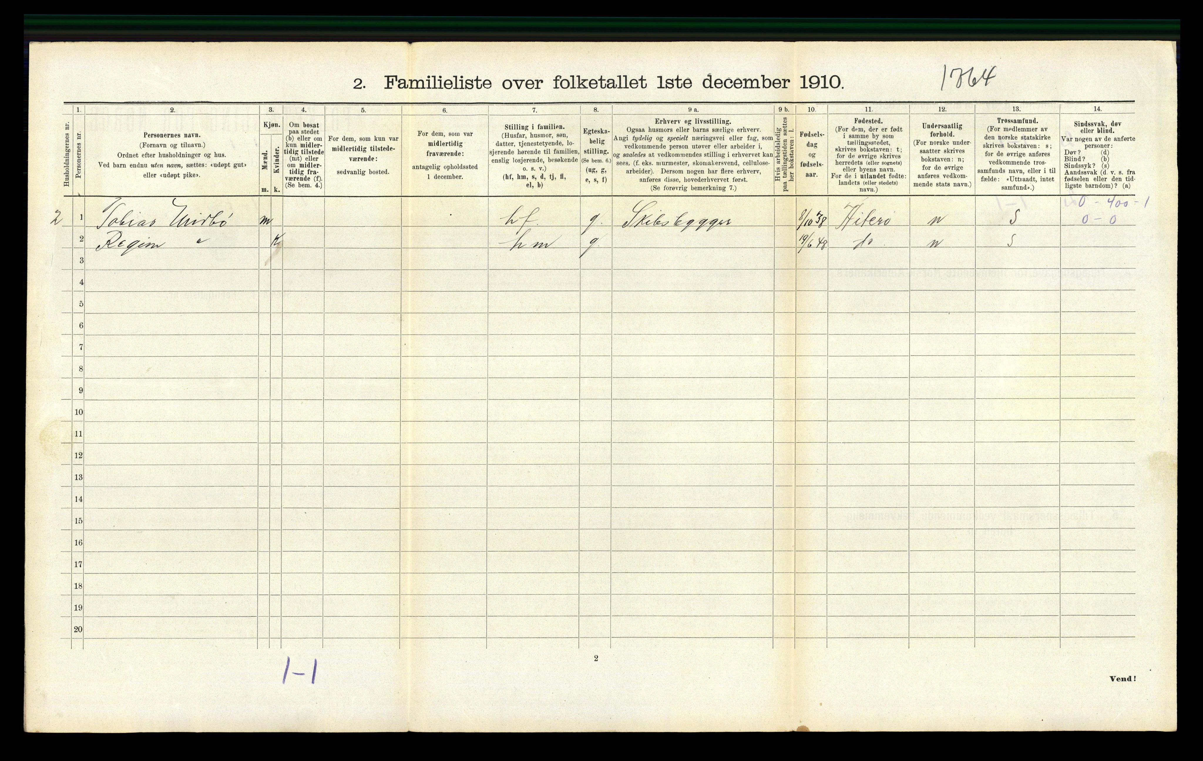 RA, 1910 census for Flekkefjord, 1910, p. 1099