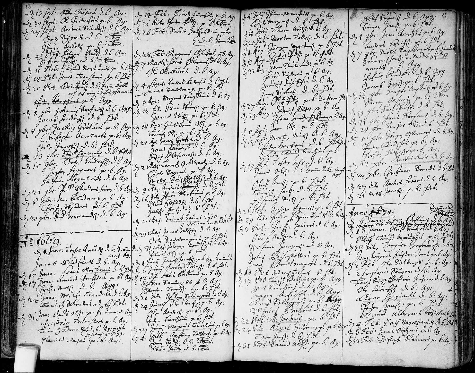 Aker prestekontor kirkebøker, AV/SAO-A-10861/F/L0001: Parish register (official) no. 1, 1656-1688