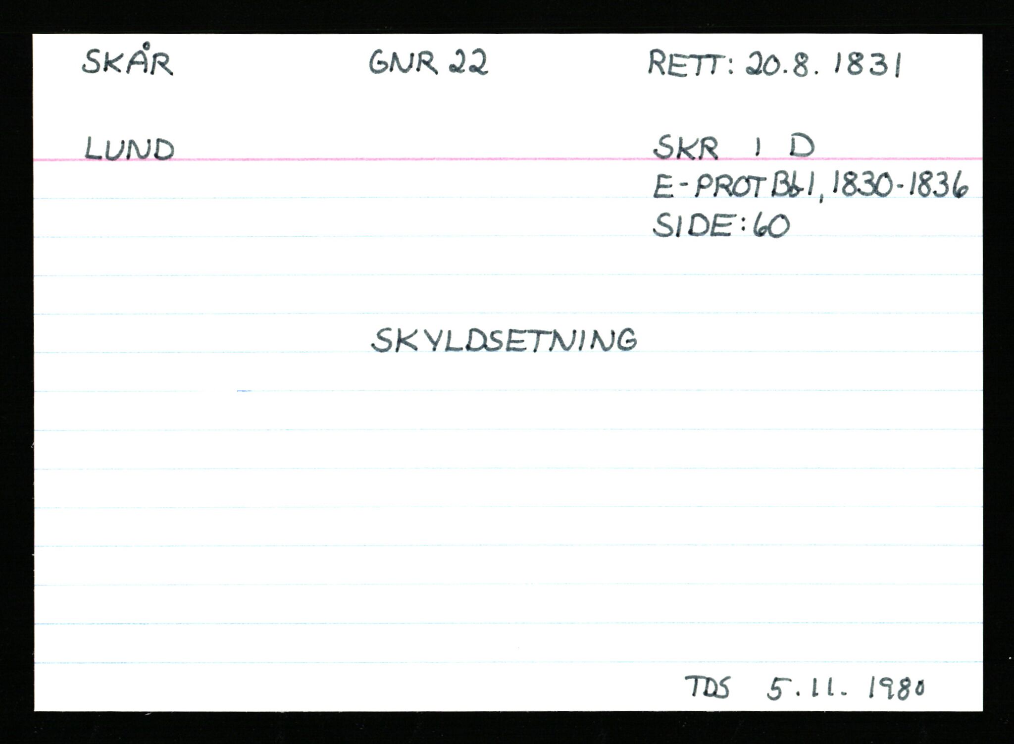 Statsarkivet i Stavanger, AV/SAST-A-101971/03/Y/Ym/L0053: Åstedskort sortert etter gårdsnavn: Skudeneshavn - Solbjør, 1600-1950, p. 198