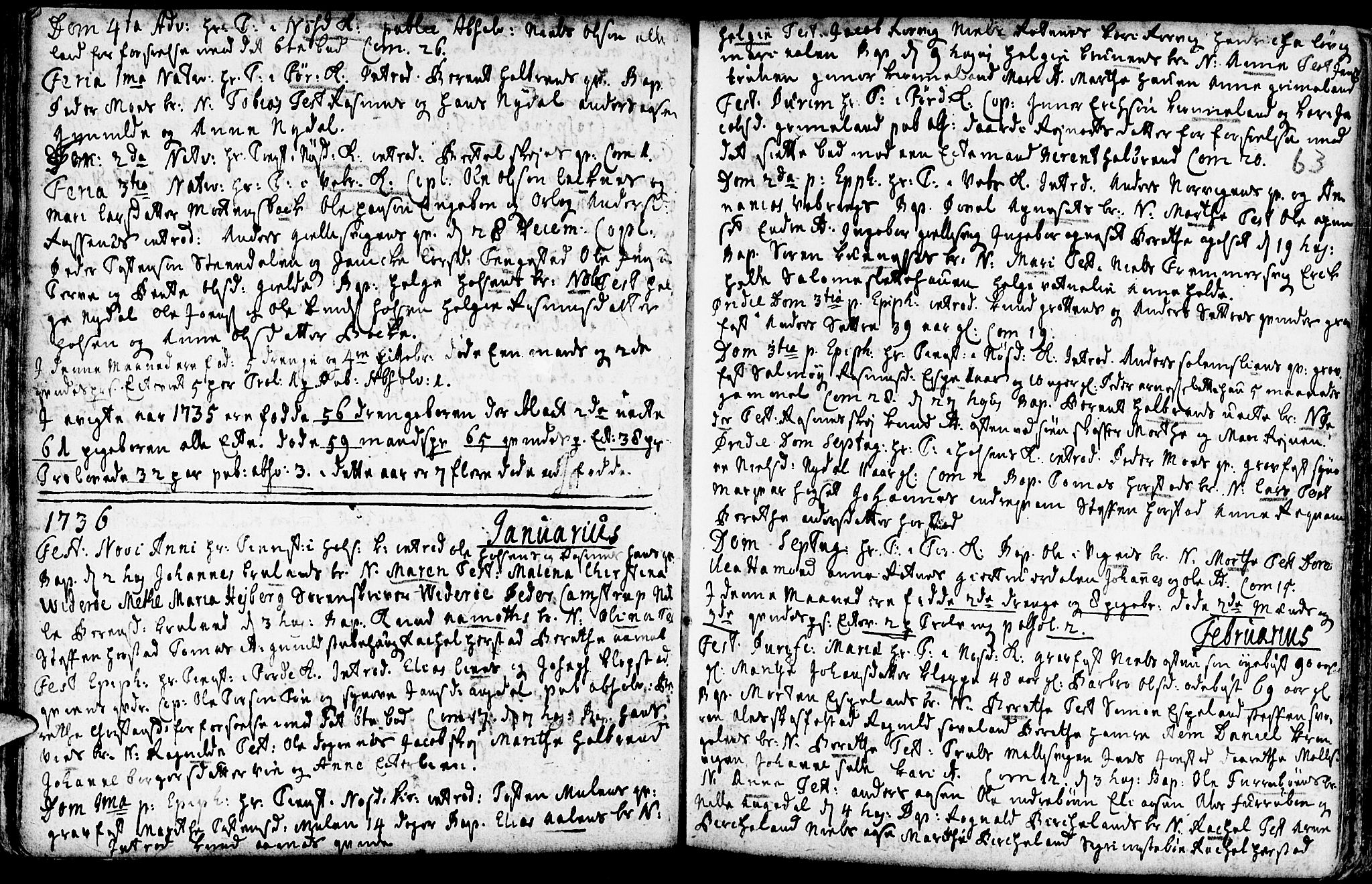 Førde sokneprestembete, SAB/A-79901/H/Haa/Haaa/L0002: Parish register (official) no. A 2, 1728-1748, p. 63